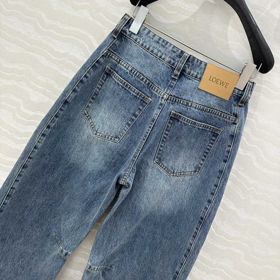 Loewe Anagram Barrel Jeans In Denim - DopestKickz