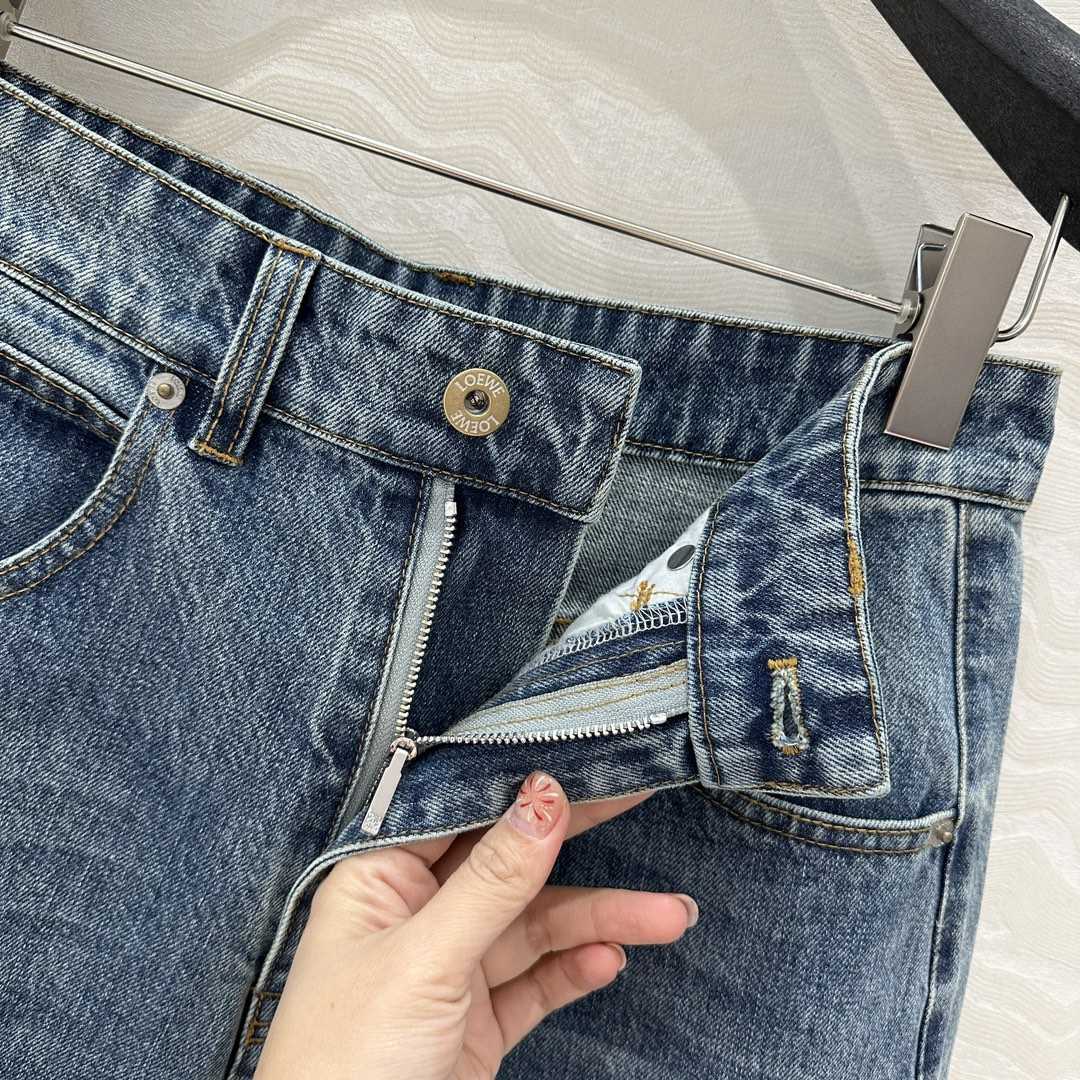 Loewe Anagram Barrel Jeans In Denim - DopestKickz
