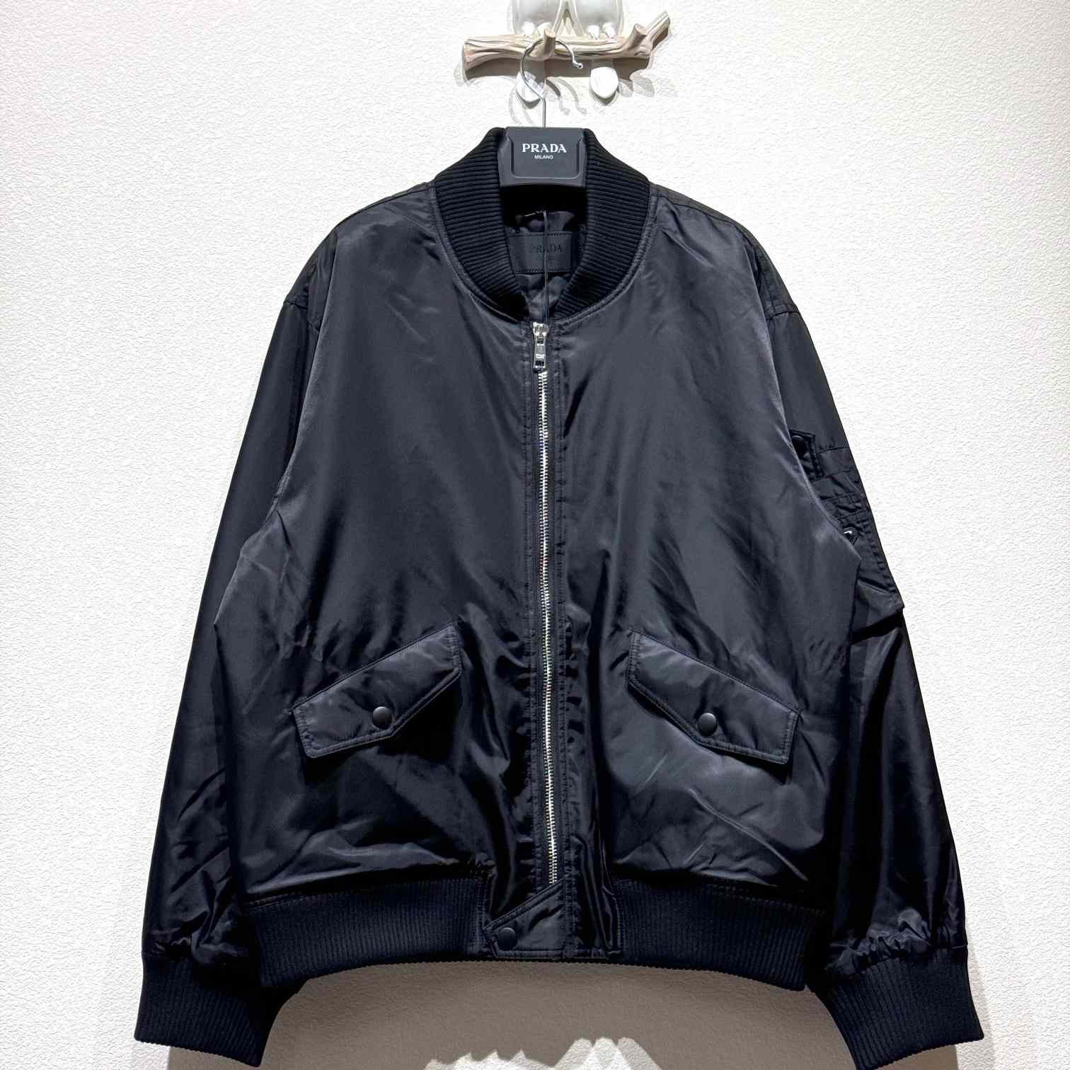 Prada Triangle-Logo Zipped Bomber Jacket  - DopestKickz