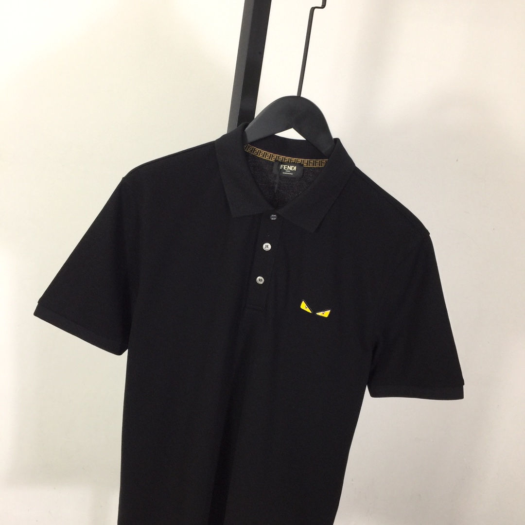 Fendi Logo Cotton Polo Shirt - DopestKickz