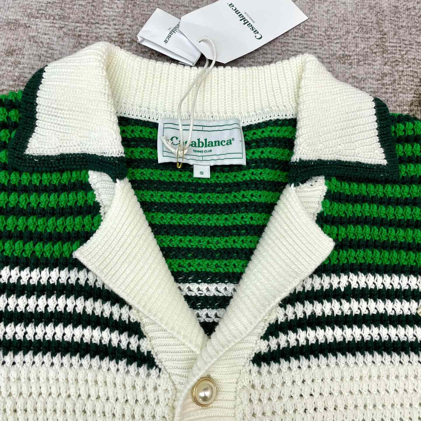 Casablanca Knit Polo Shirt   m002 - DopestKickz