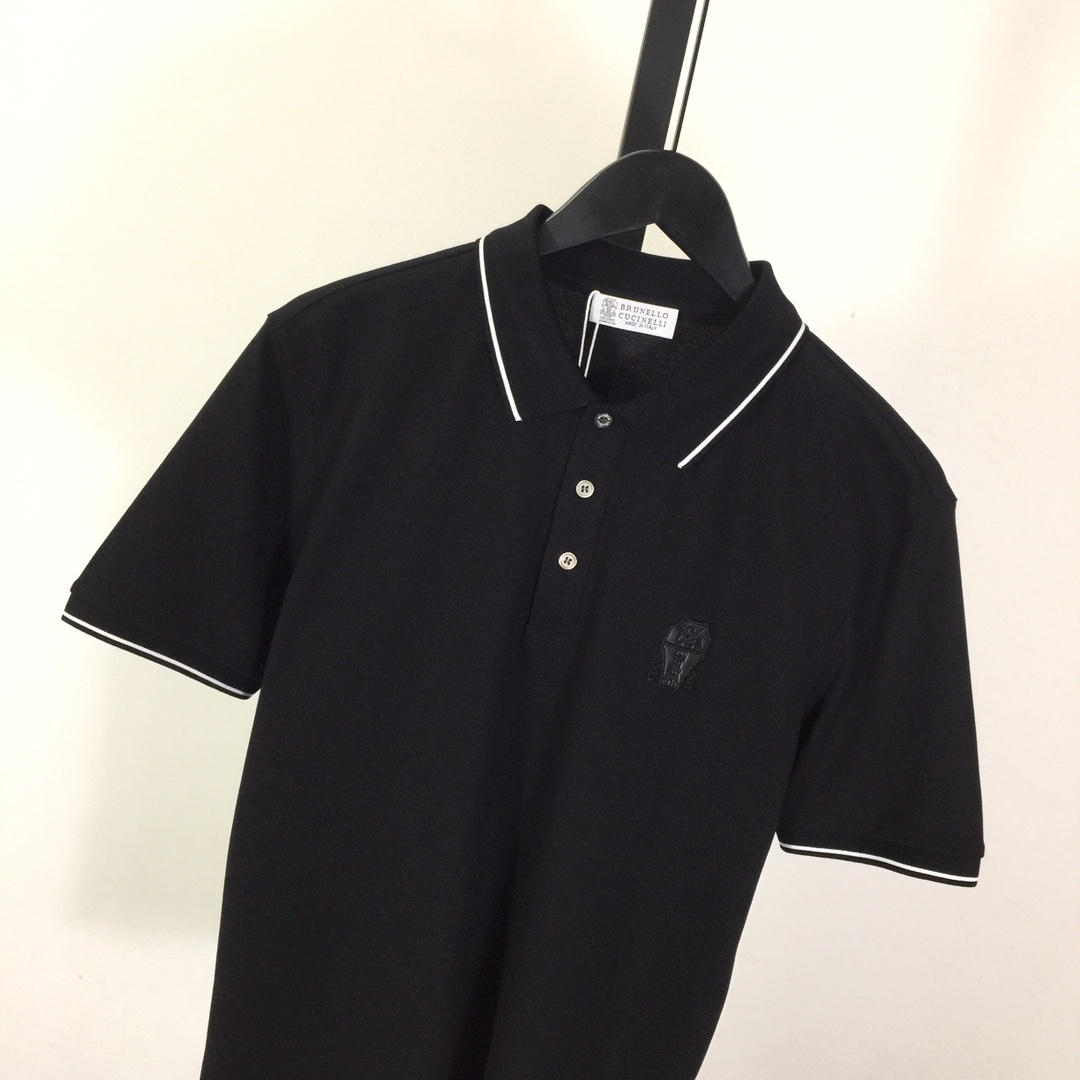 Brunello Cucinelli Short-Sleeved Cotton Polo Shirt    - DopestKickz
