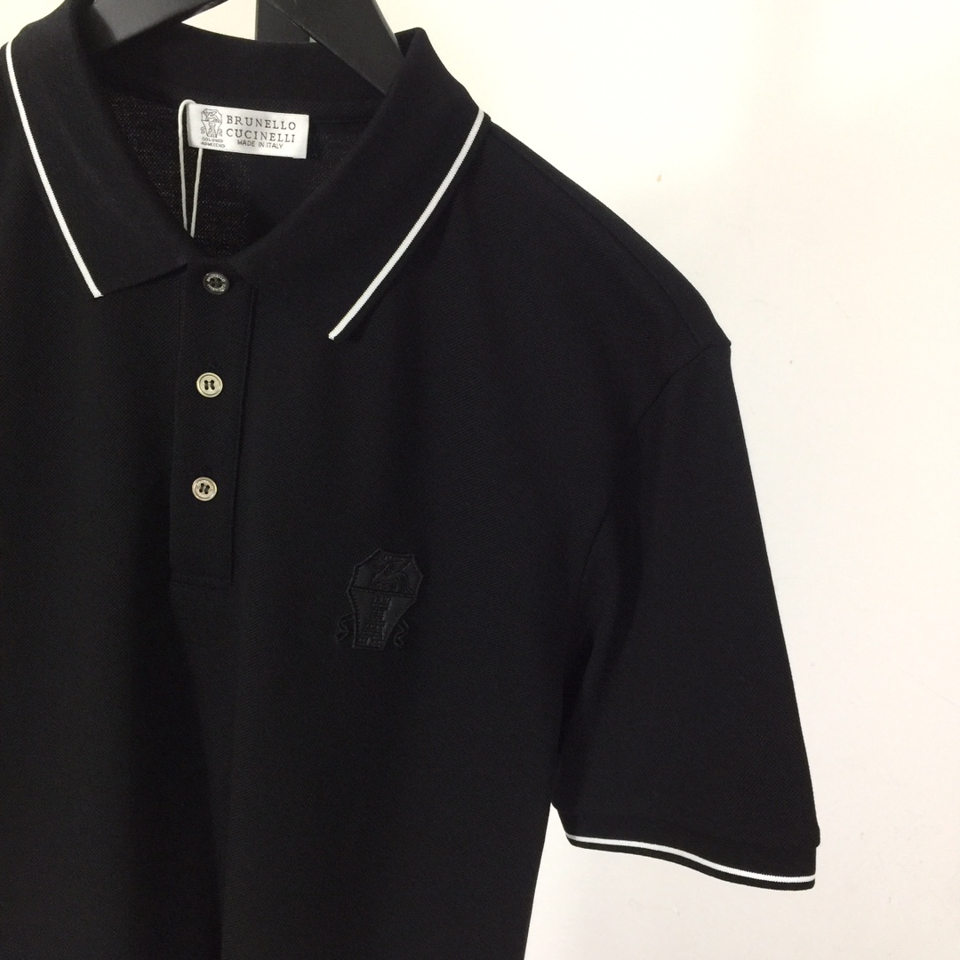 Brunello Cucinelli Short-Sleeved Cotton Polo Shirt    - DopestKickz