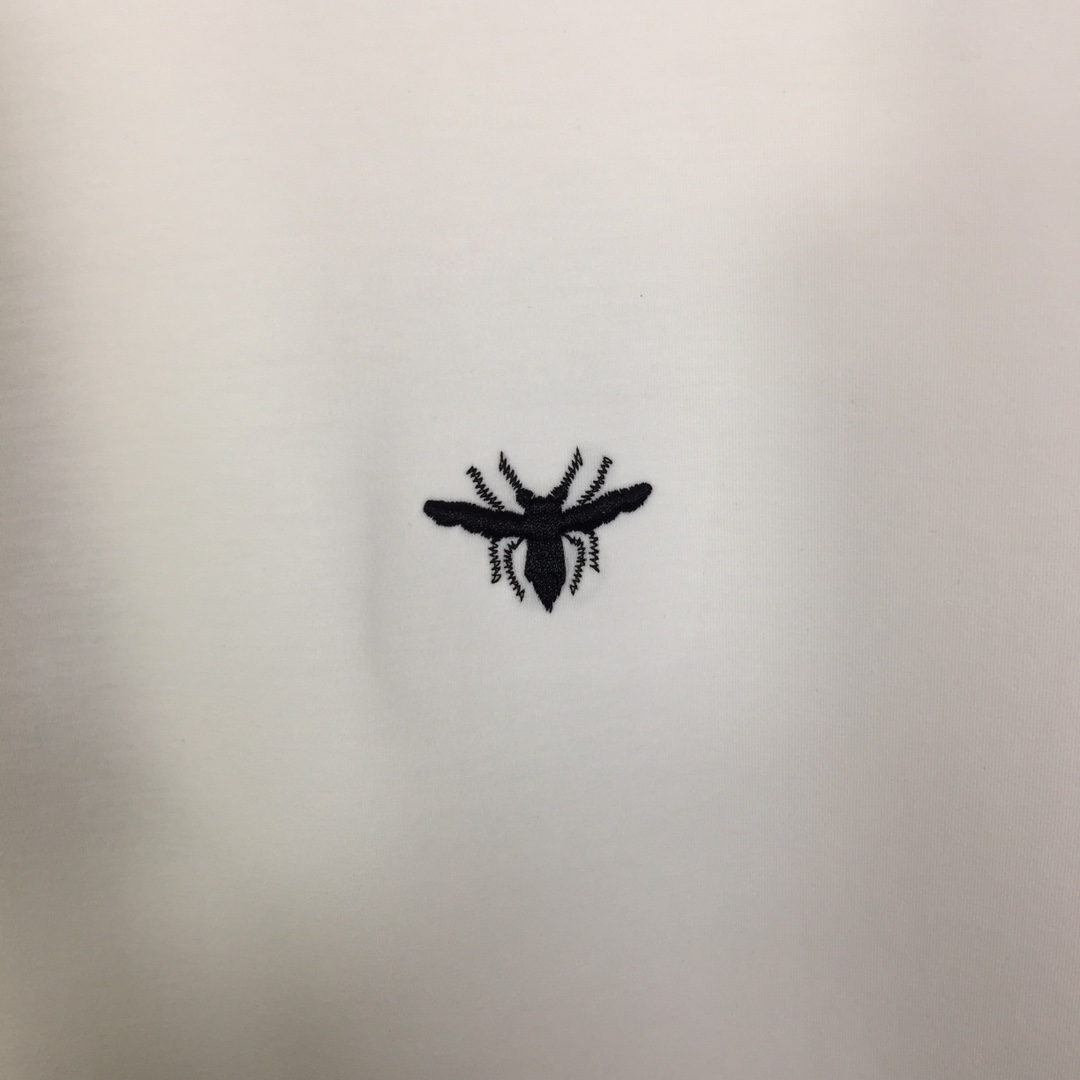 Dior Cotton T-Shirt With Bee Embroidery - DopestKickz