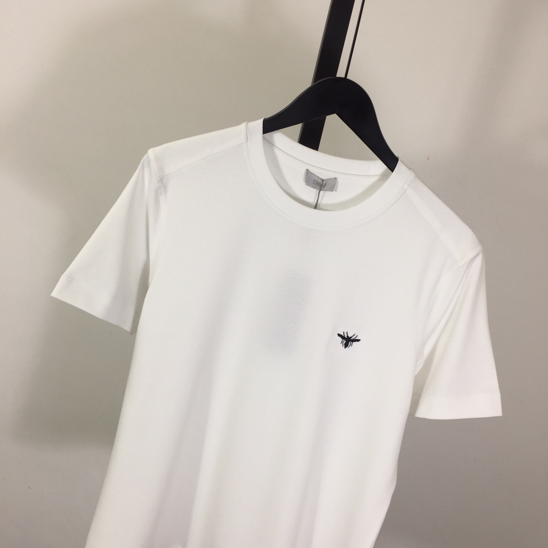 Dior Cotton T-Shirt With Bee Embroidery - DopestKickz