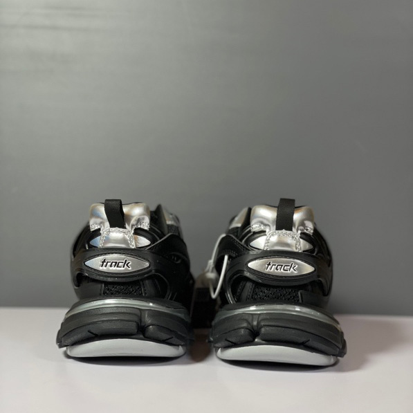 Balenciaga Track Sneaker In Black And Silver Mesh And Nylon - DopestKickz