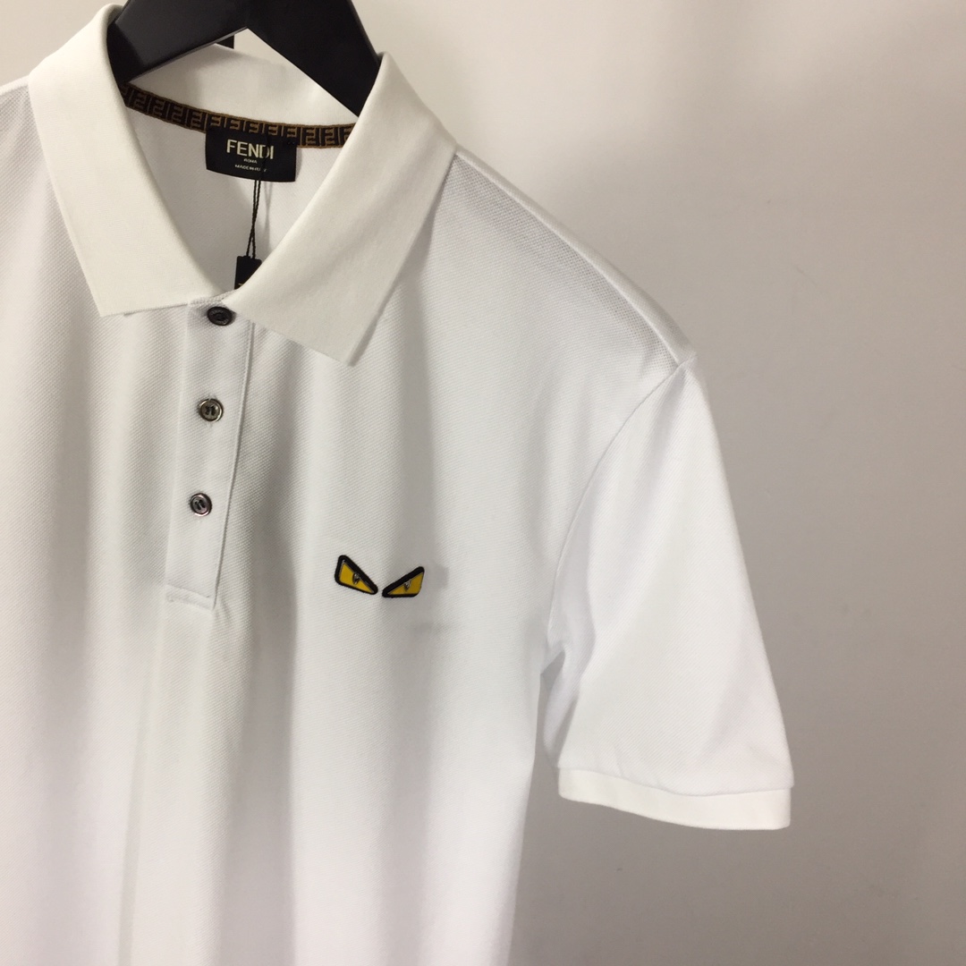 Fendi Logo Cotton Polo Shirt - DopestKickz