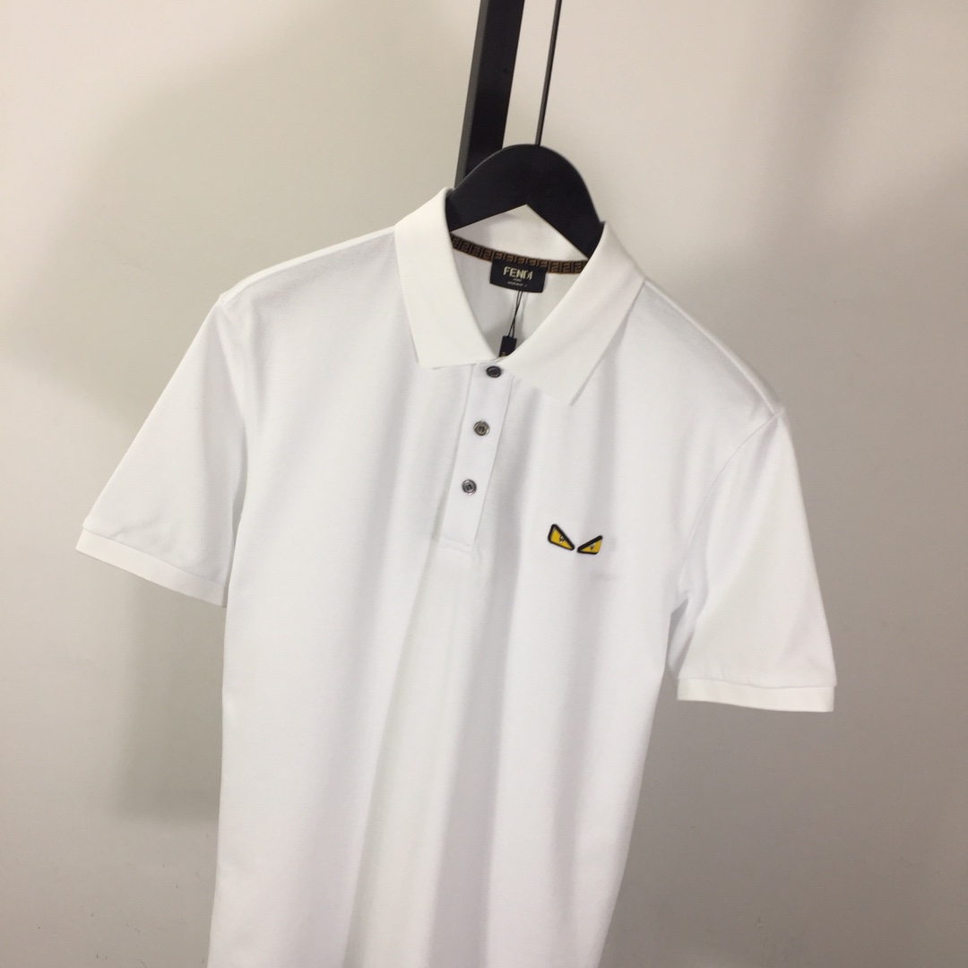 Fendi Logo Cotton Polo Shirt - DopestKickz