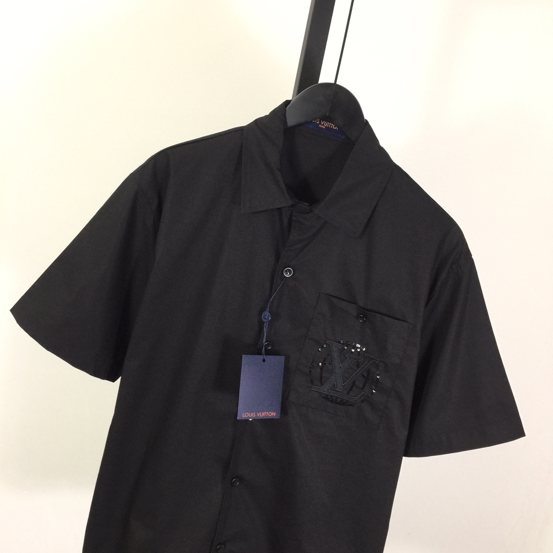 Louis Vuitton Embroidered Short-Sleeved Cotton Shirt   1AHCHD - DopestKickz