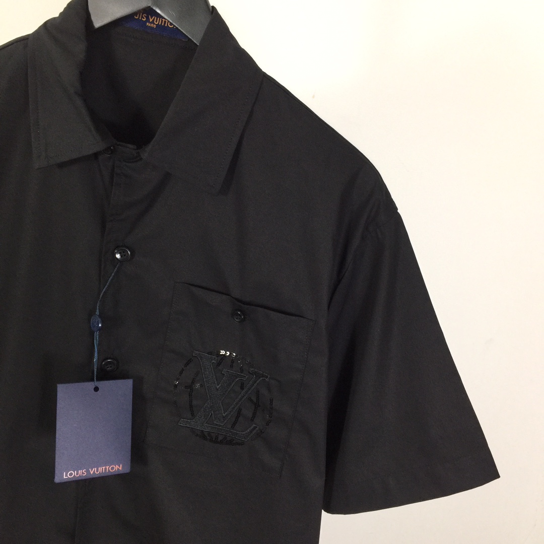 Louis Vuitton Embroidered Short-Sleeved Cotton Shirt   1AHCHD - DopestKickz