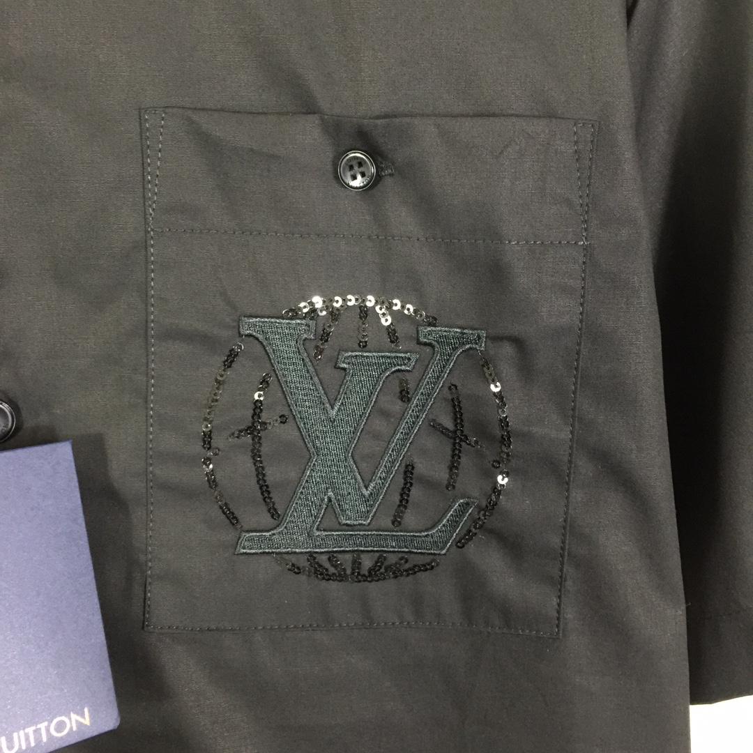Louis Vuitton Embroidered Short-Sleeved Cotton Shirt   1AHCHD - DopestKickz