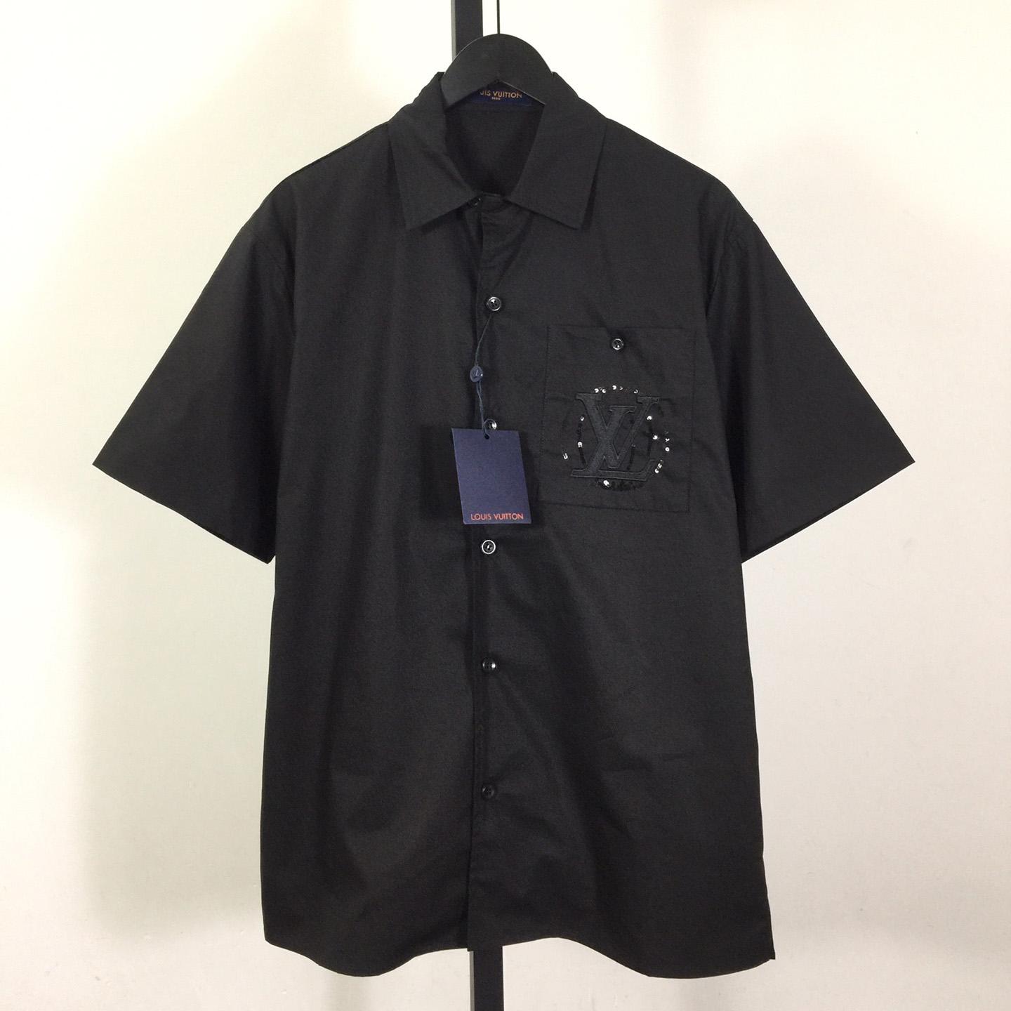 Louis Vuitton Embroidered Short-Sleeved Cotton Shirt   1AHCHD - DopestKickz