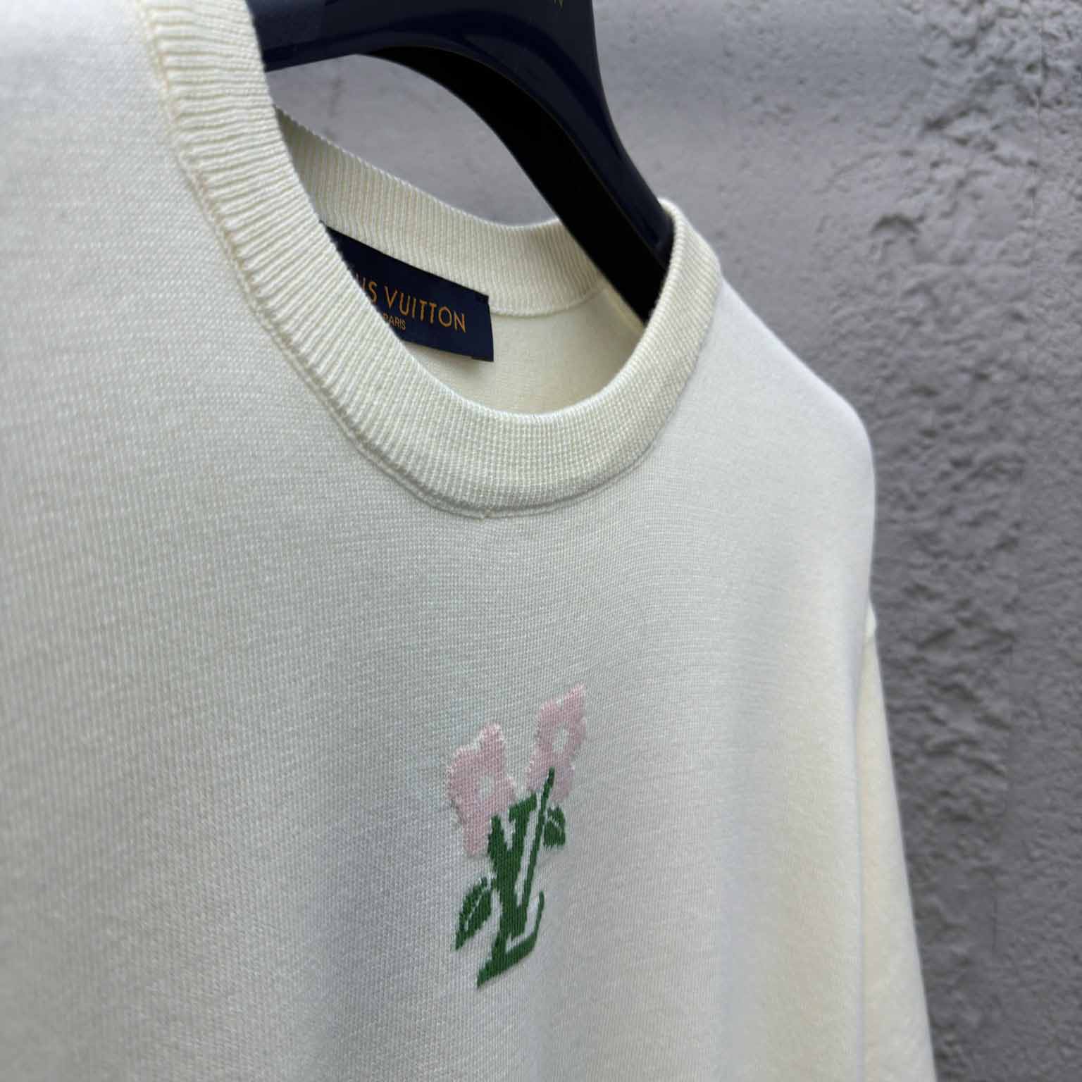 Louis Vuitton Short-Sleeved Cotton Knitted Crewneck   1AFRDI - DopestKickz