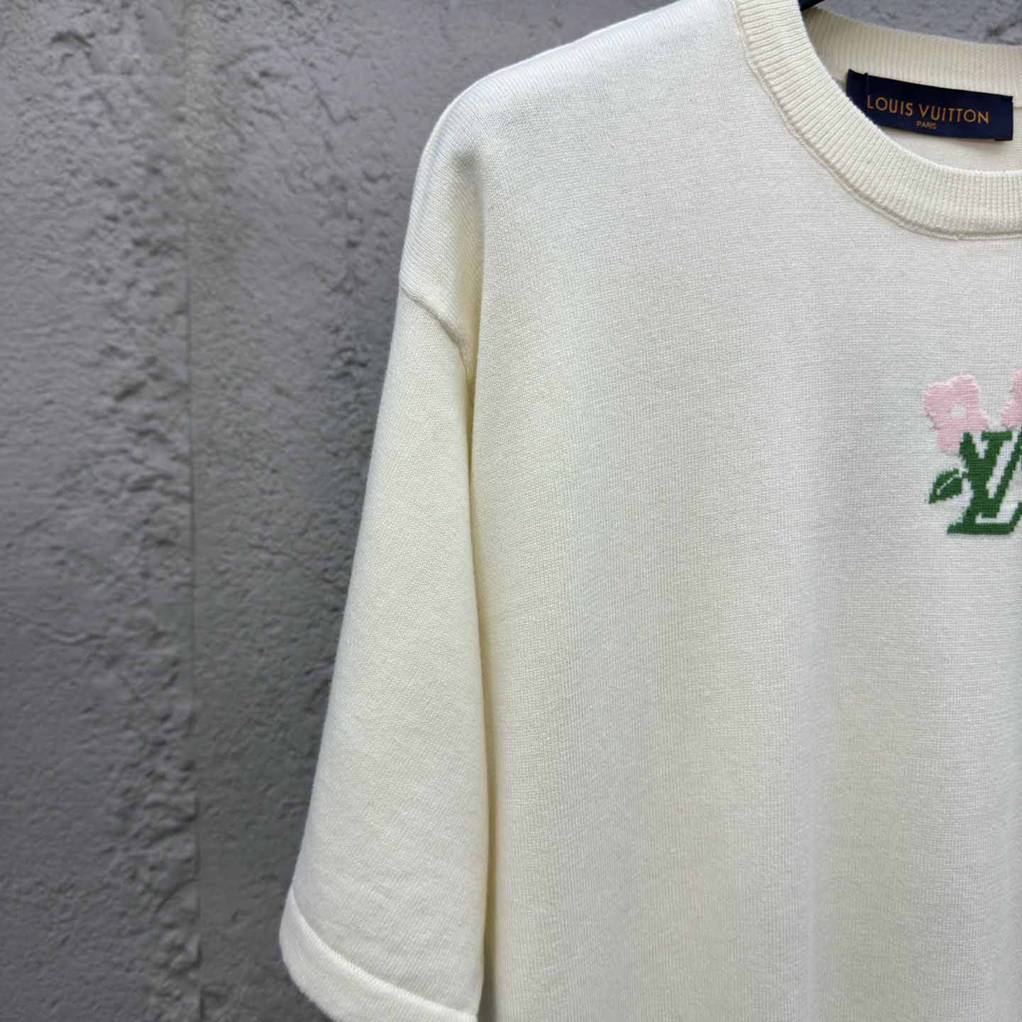 Louis Vuitton Short-Sleeved Cotton Knitted Crewneck   1AFRDI - DopestKickz