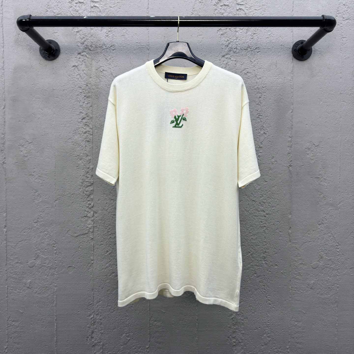 Louis Vuitton Short-Sleeved Cotton Knitted Crewneck   1AFRDI - DopestKickz