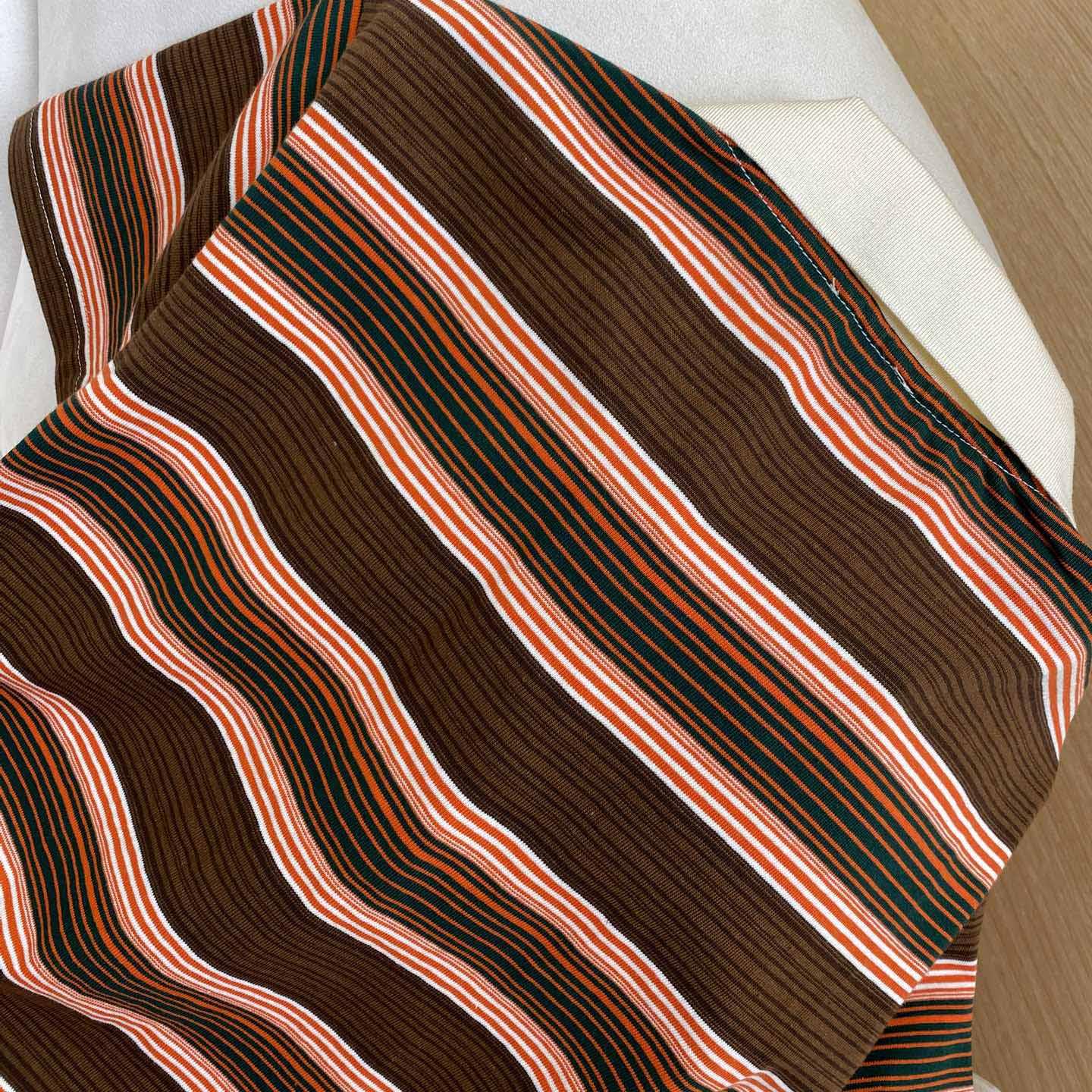 Celine Triomphe Cropped Polo Shirt In Striped Cotton - DopestKickz