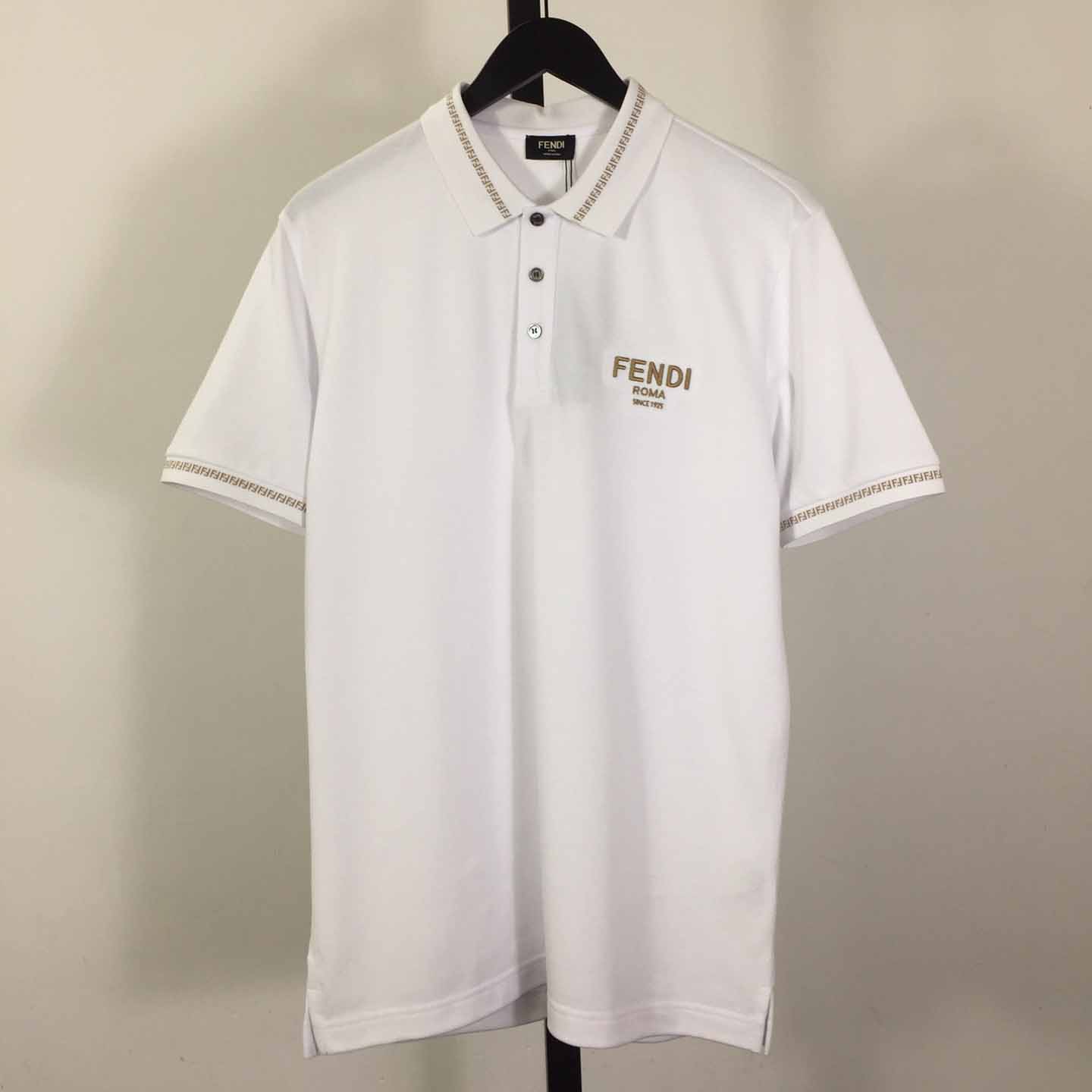 Fendi Logo Cotton Polo Shirt - DopestKickz