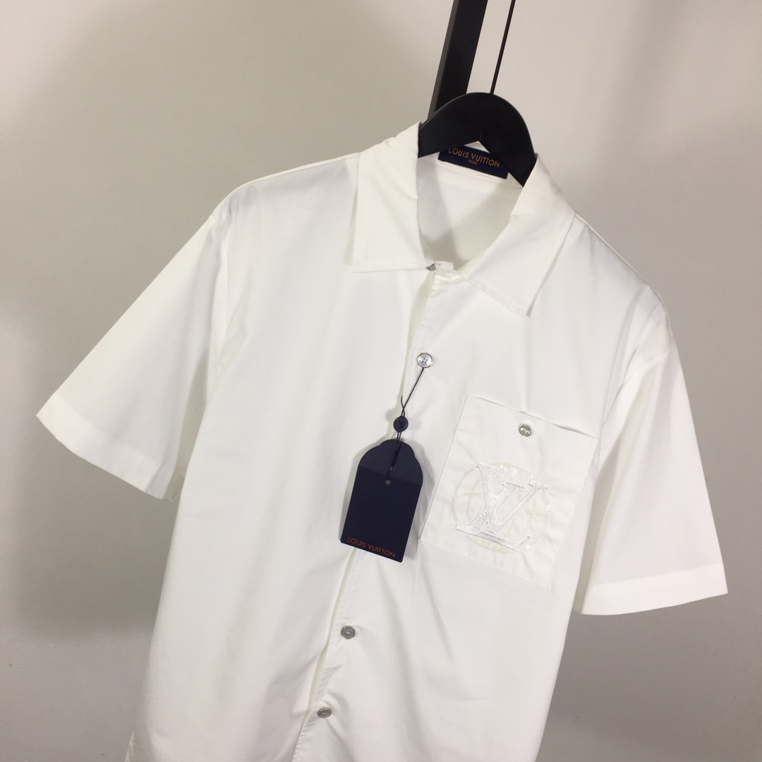 Louis Vuitton Embroidered Short-Sleeved Cotton Shirt    - DopestKickz
