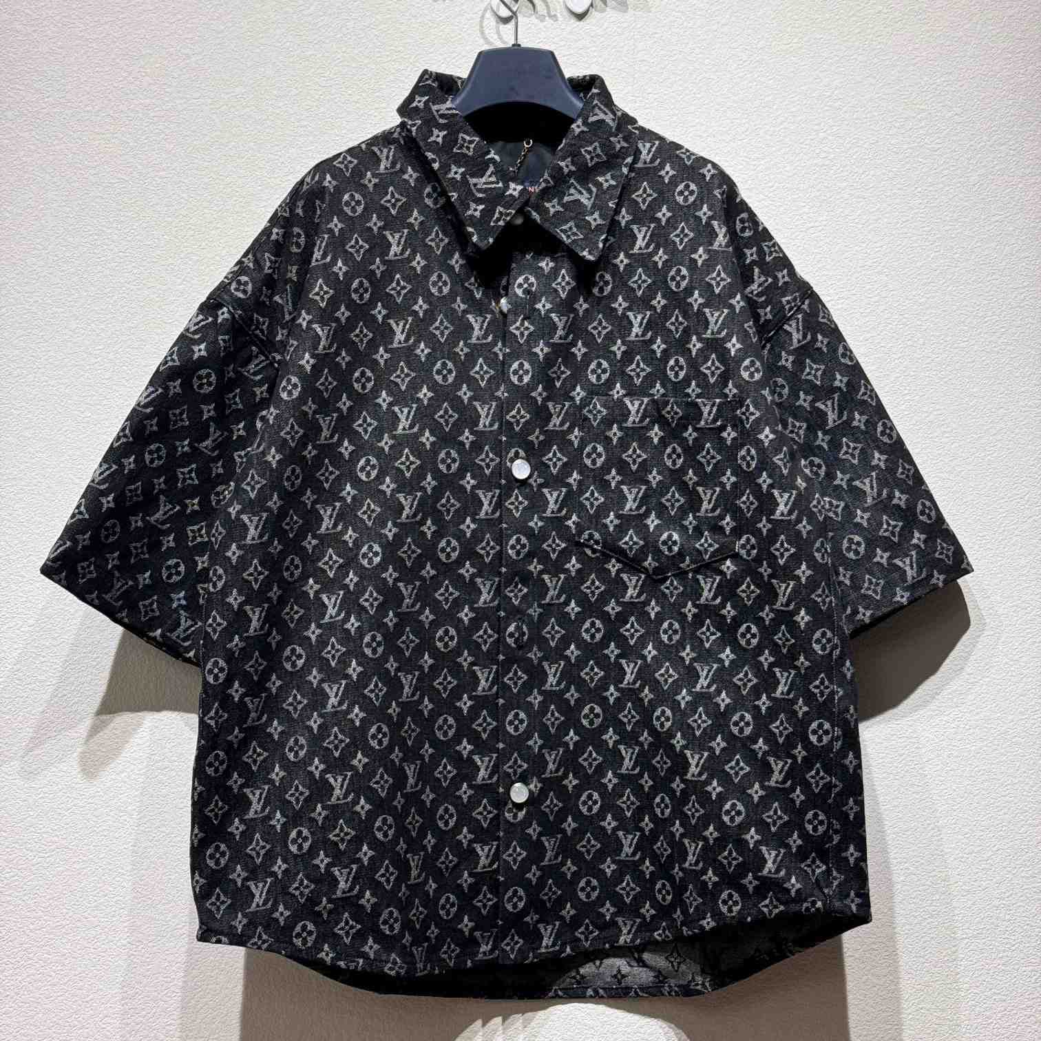 Louis Vuitton Monogram Short-Sleeved Chambray Shirt    - DopestKickz