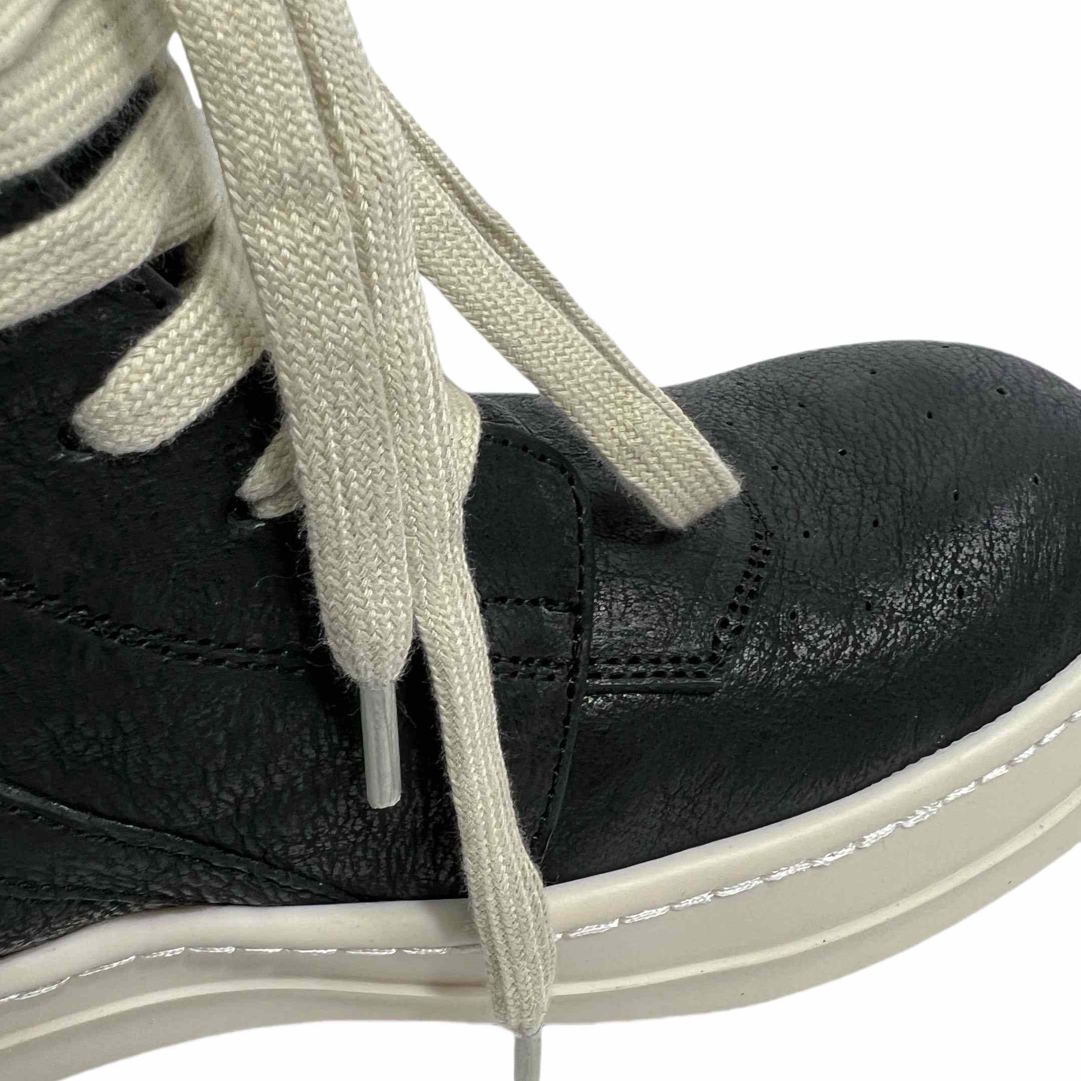 Rick Owens Leather High-Top Sneakers - DopestKickz