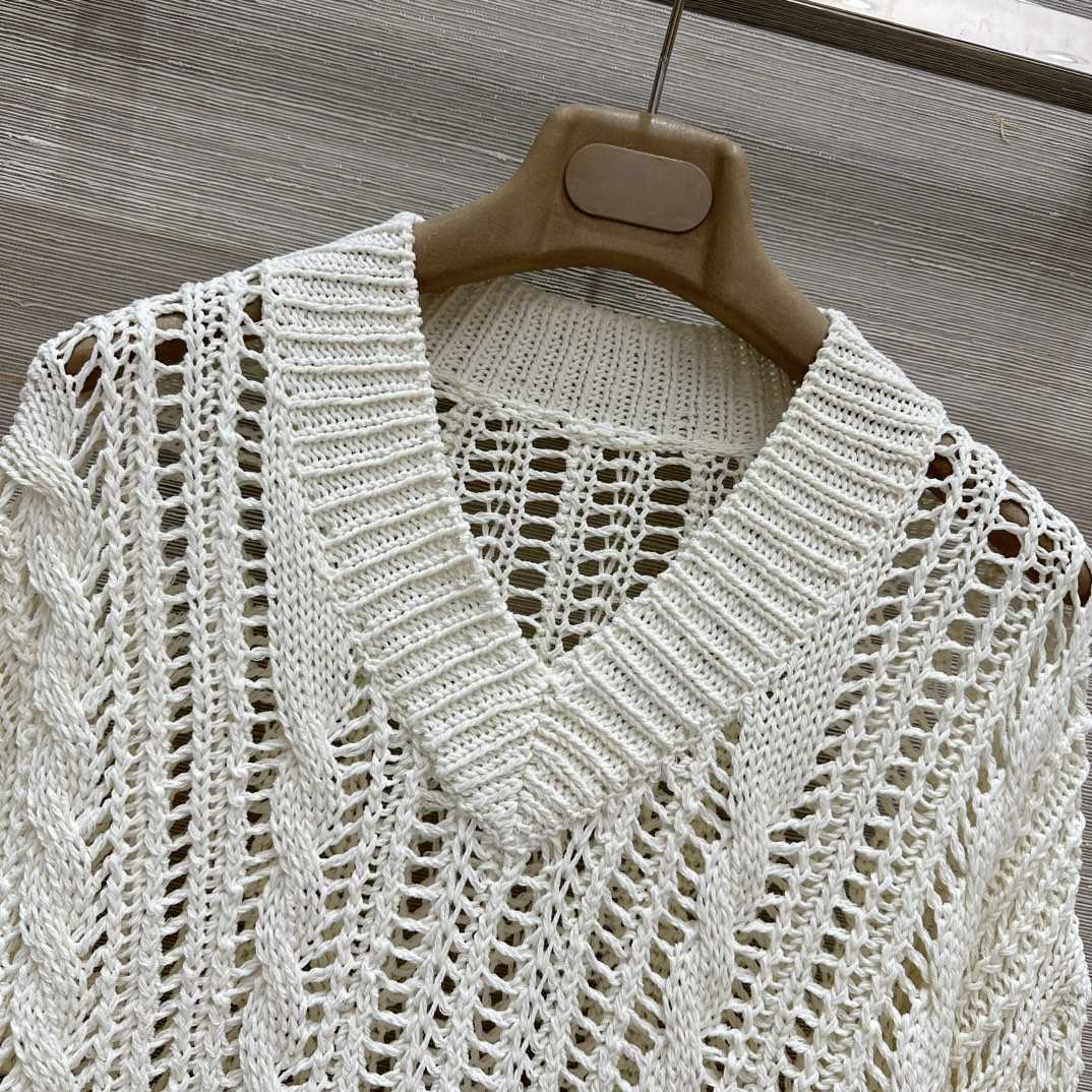 Brunello Cucinelli Jute And Cotton Cable & Mesh Sweater - DopestKickz