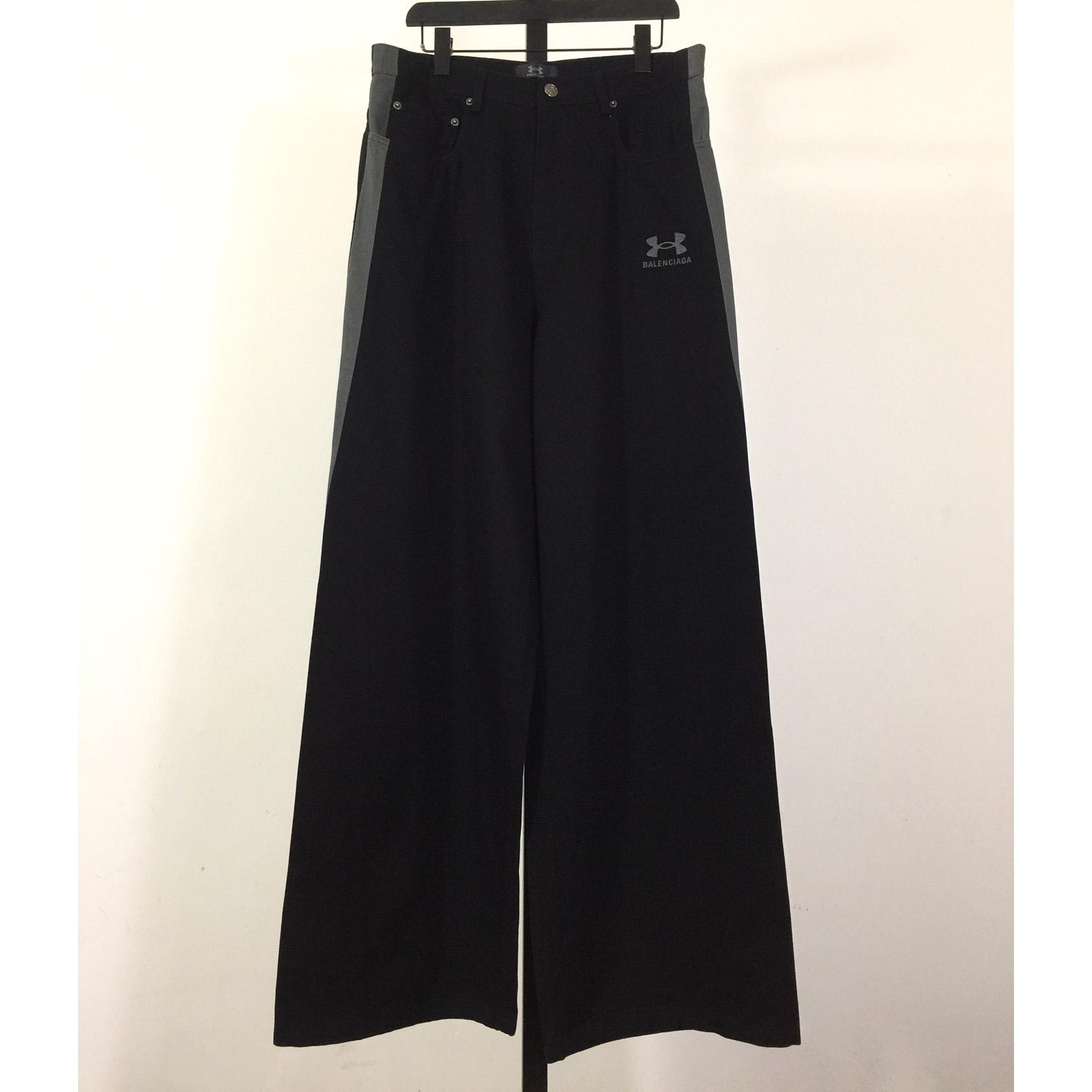 Balenciaga Under Armour® Tracksuit Denim Pants In Black  - DopestKickz