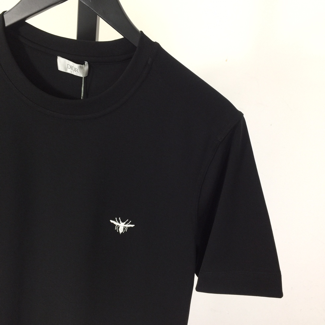 Dior Cotton T-Shirt With Bee Embroidery - DopestKickz