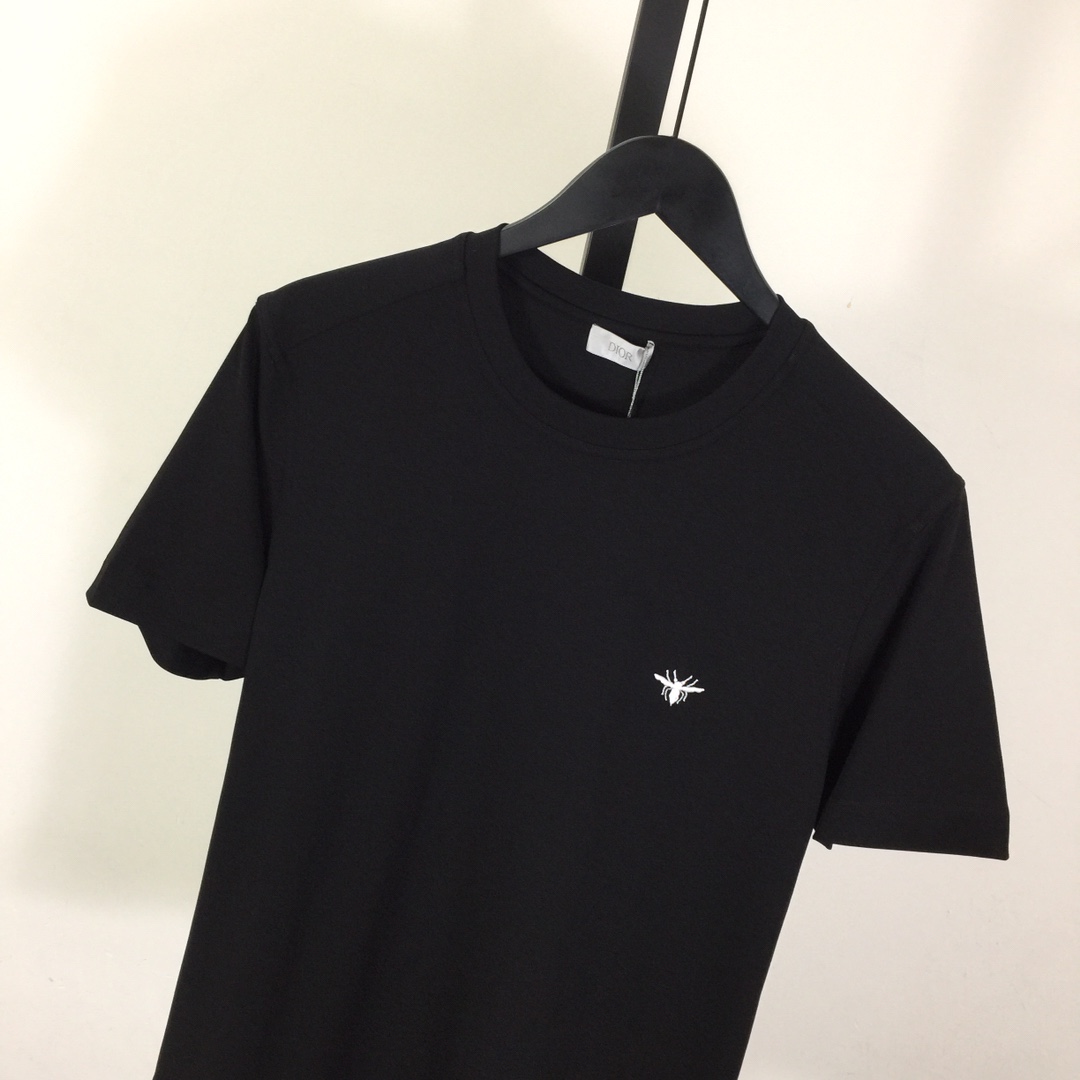 Dior Cotton T-Shirt With Bee Embroidery - DopestKickz