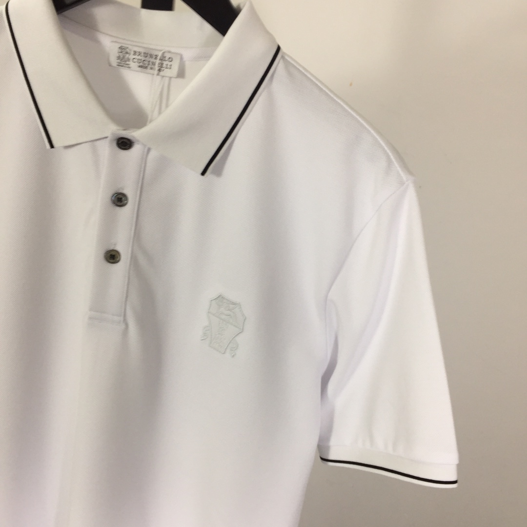 Brunello Cucinelli Short-Sleeved Cotton Polo Shirt    - DopestKickz