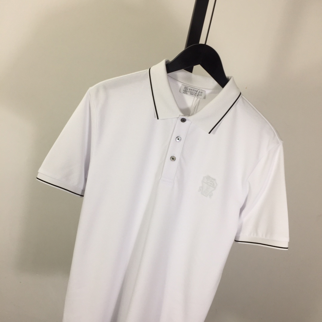 Brunello Cucinelli Short-Sleeved Cotton Polo Shirt    - DopestKickz