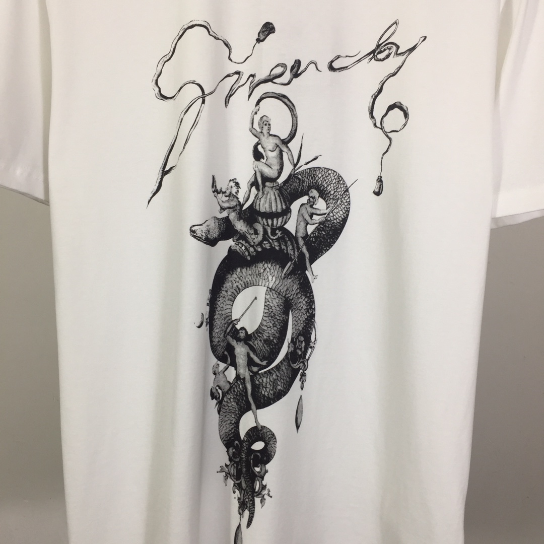 Givenchy T-shirt In Cotton With Chandelier And Snake Print - DopestKickz