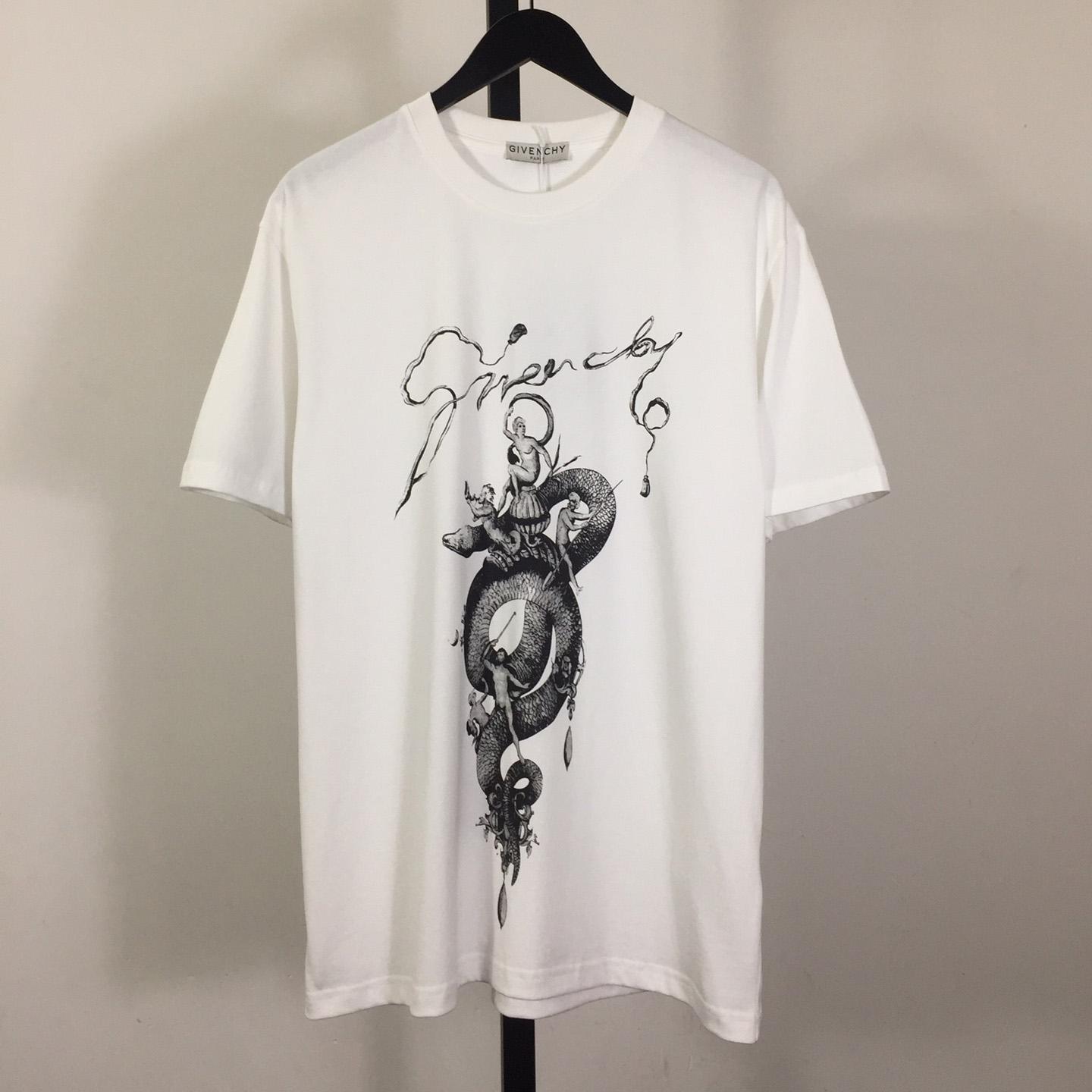 Givenchy T-shirt In Cotton With Chandelier And Snake Print - DopestKickz