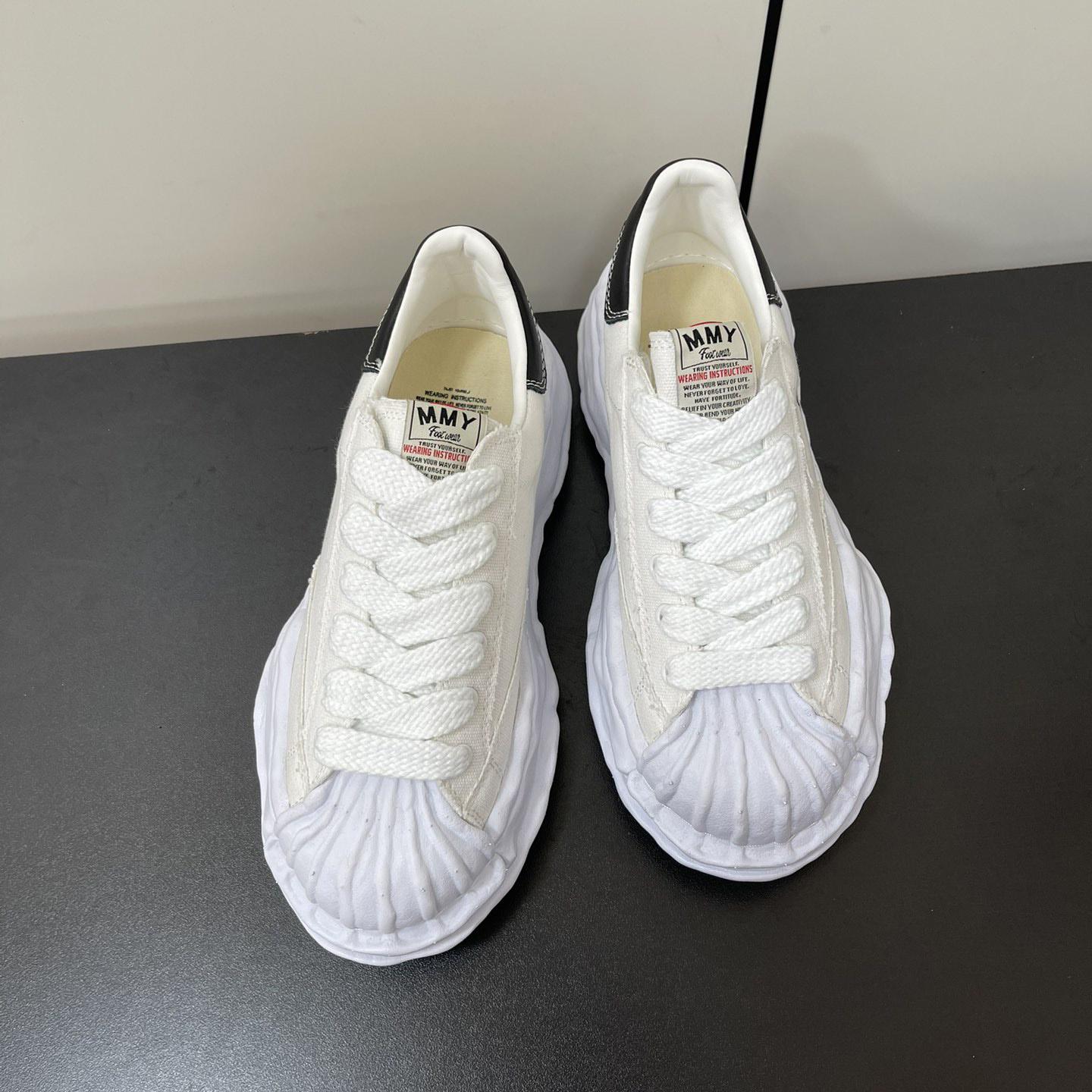 Maison Mihara Yasuhiro OG Sole Canvas Low White Sneakers - DopestKickz