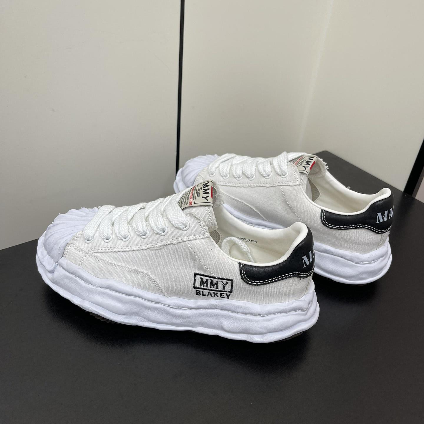 Maison Mihara Yasuhiro OG Sole Canvas Low White Sneakers - DopestKickz