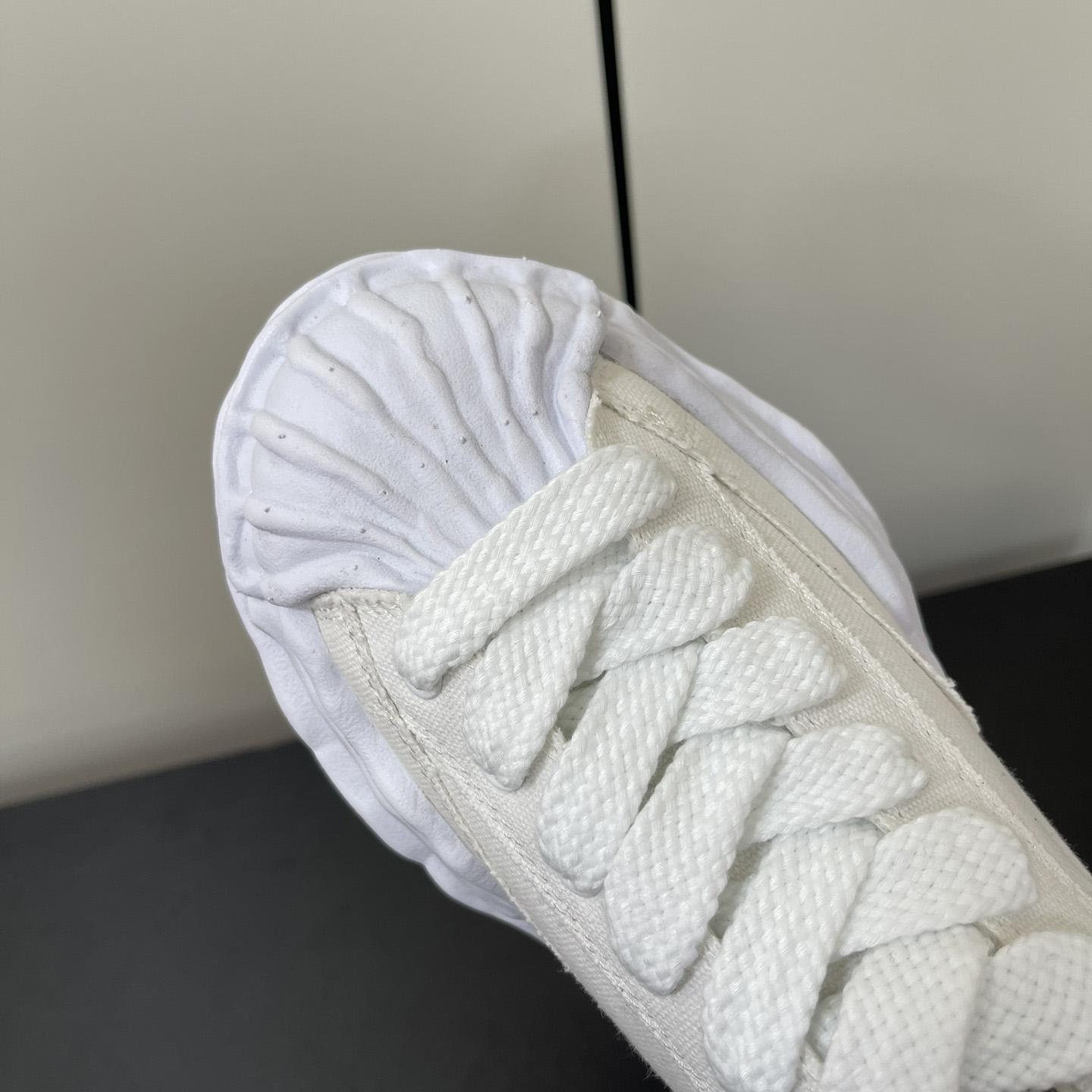 Maison Mihara Yasuhiro OG Sole Canvas Low White Sneakers - DopestKickz