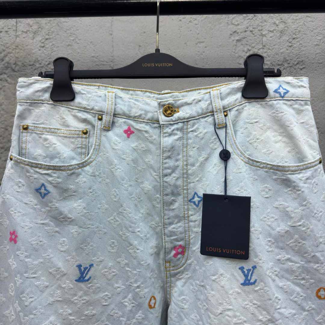 Louis Vuitton x Tyler The Creator Monogram Dnim Pants - DopestKickz
