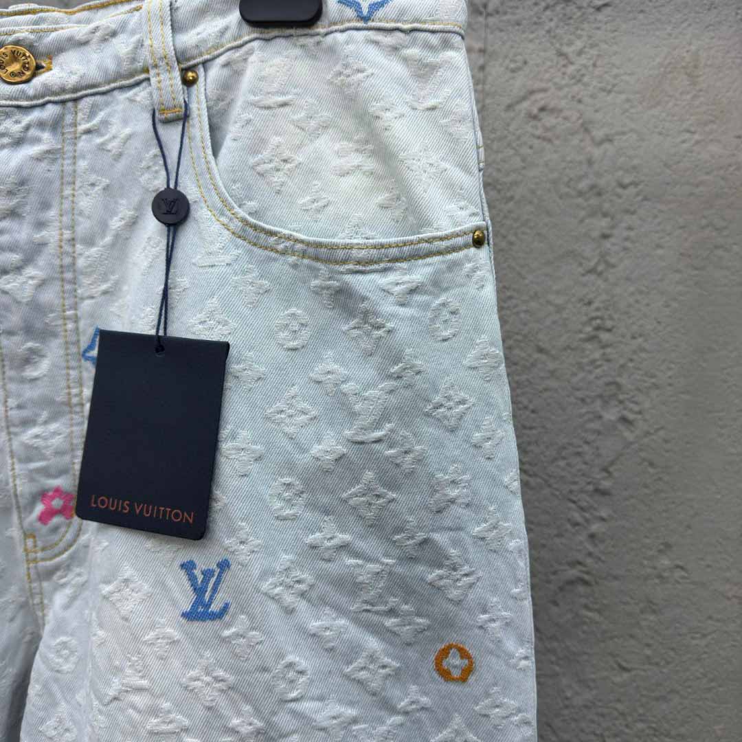 Louis Vuitton x Tyler The Creator Monogram Dnim Pants - DopestKickz