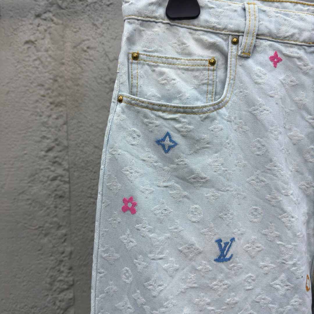 Louis Vuitton x Tyler The Creator Monogram Dnim Pants - DopestKickz