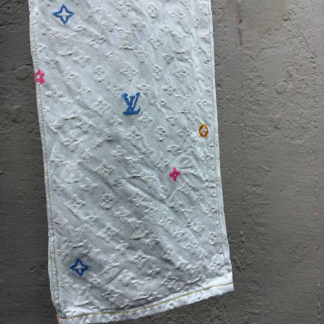 Louis Vuitton x Tyler The Creator Monogram Dnim Pants - DopestKickz