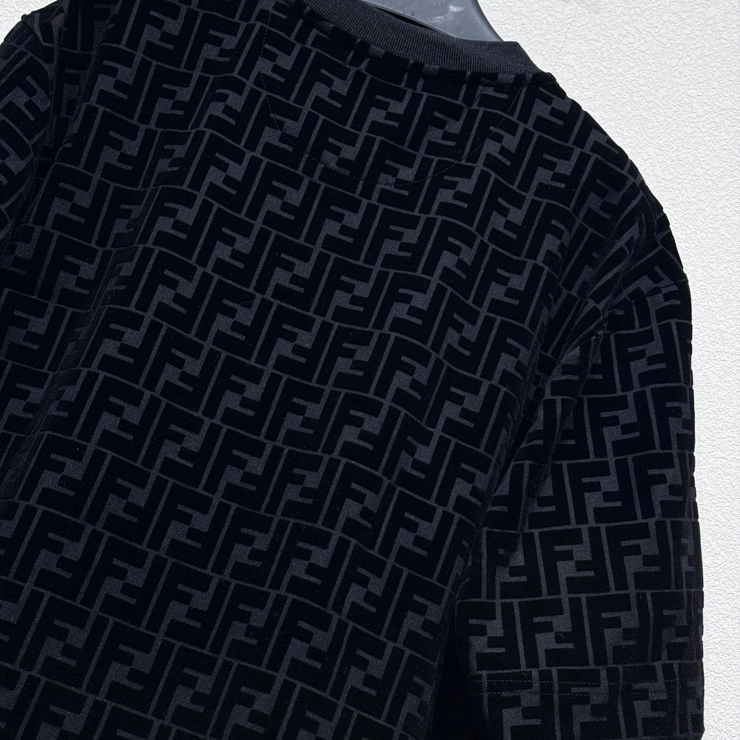 Fendi T-shirt In Black Piqué - DopestKickz