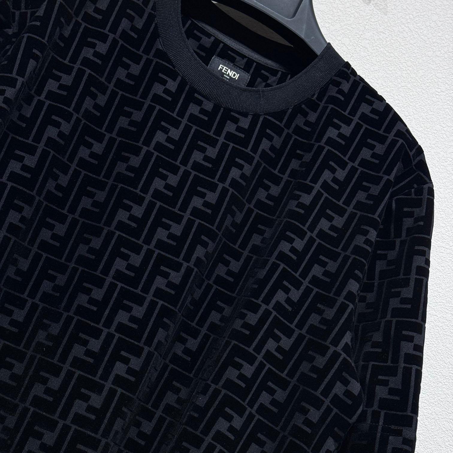 Fendi T-shirt In Black Piqué - DopestKickz