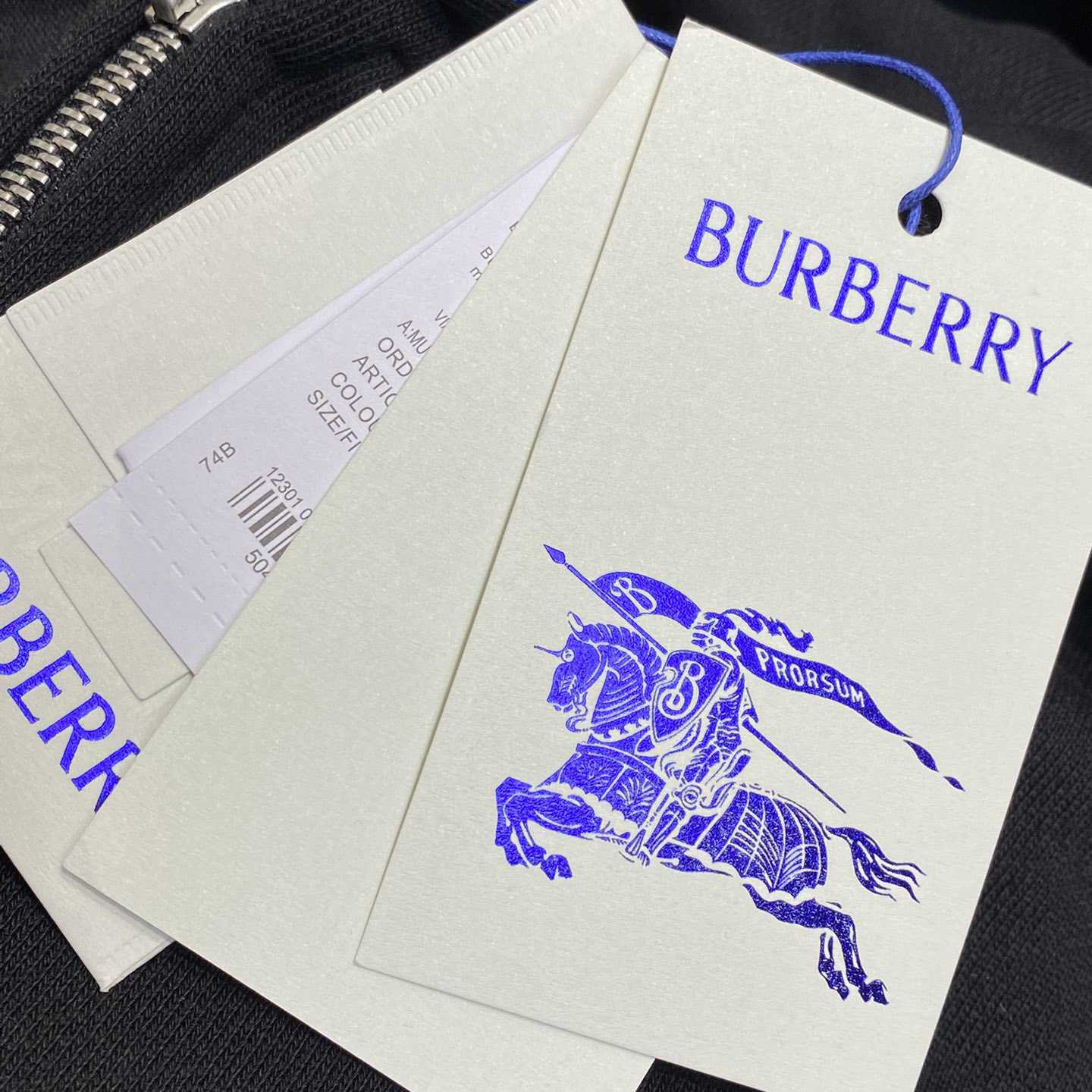 Burberry Check Label Cotton Zip Hoodie - DopestKickz