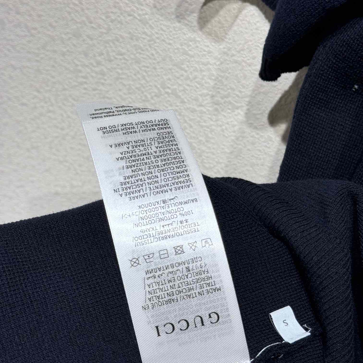 Gucci Silk Cotton T-shirt With Gucci Intarsia - DopestKickz