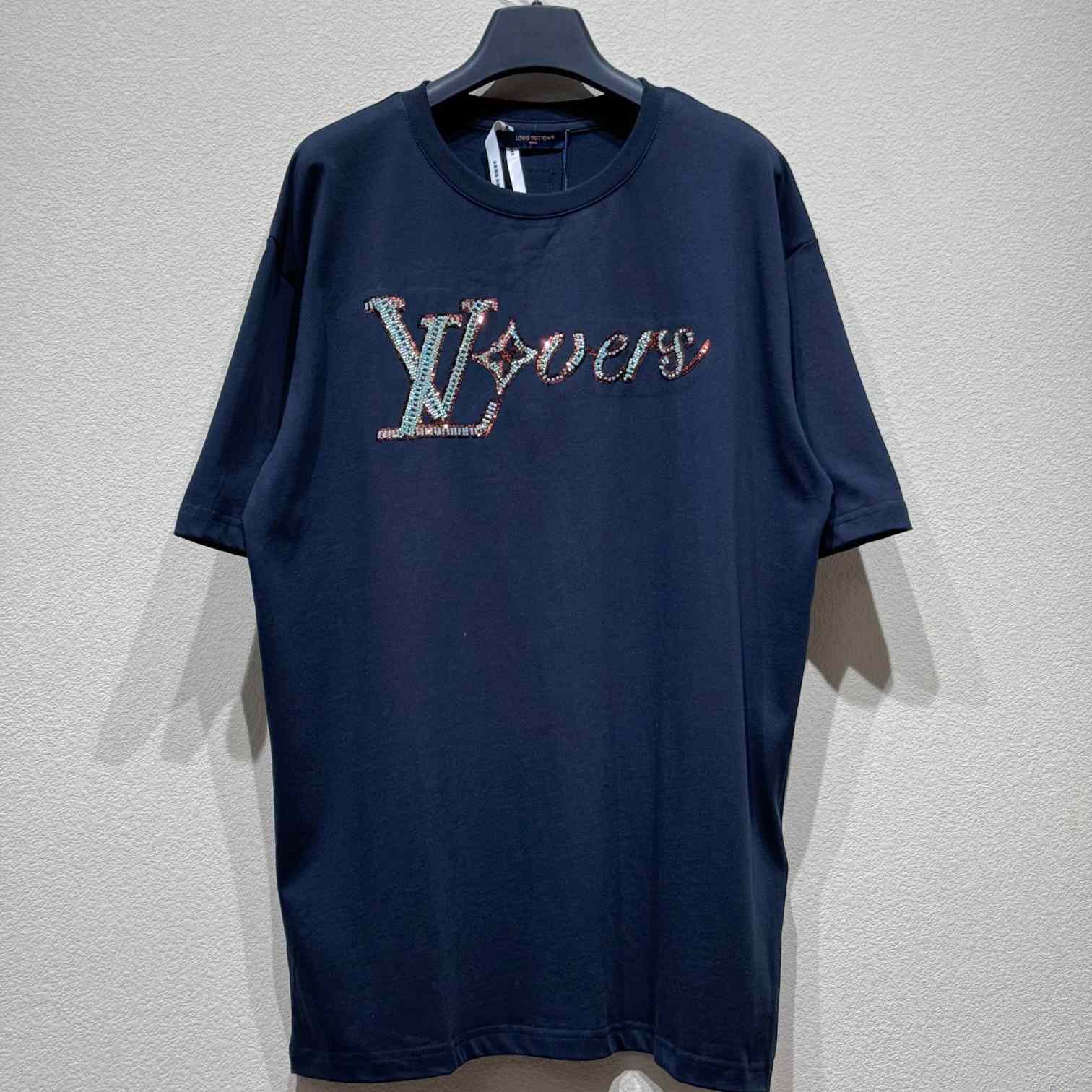 Louis Vuitton LV Vers Embellished Short-Sleeved T-Shirt  1AGHXO - DopestKickz