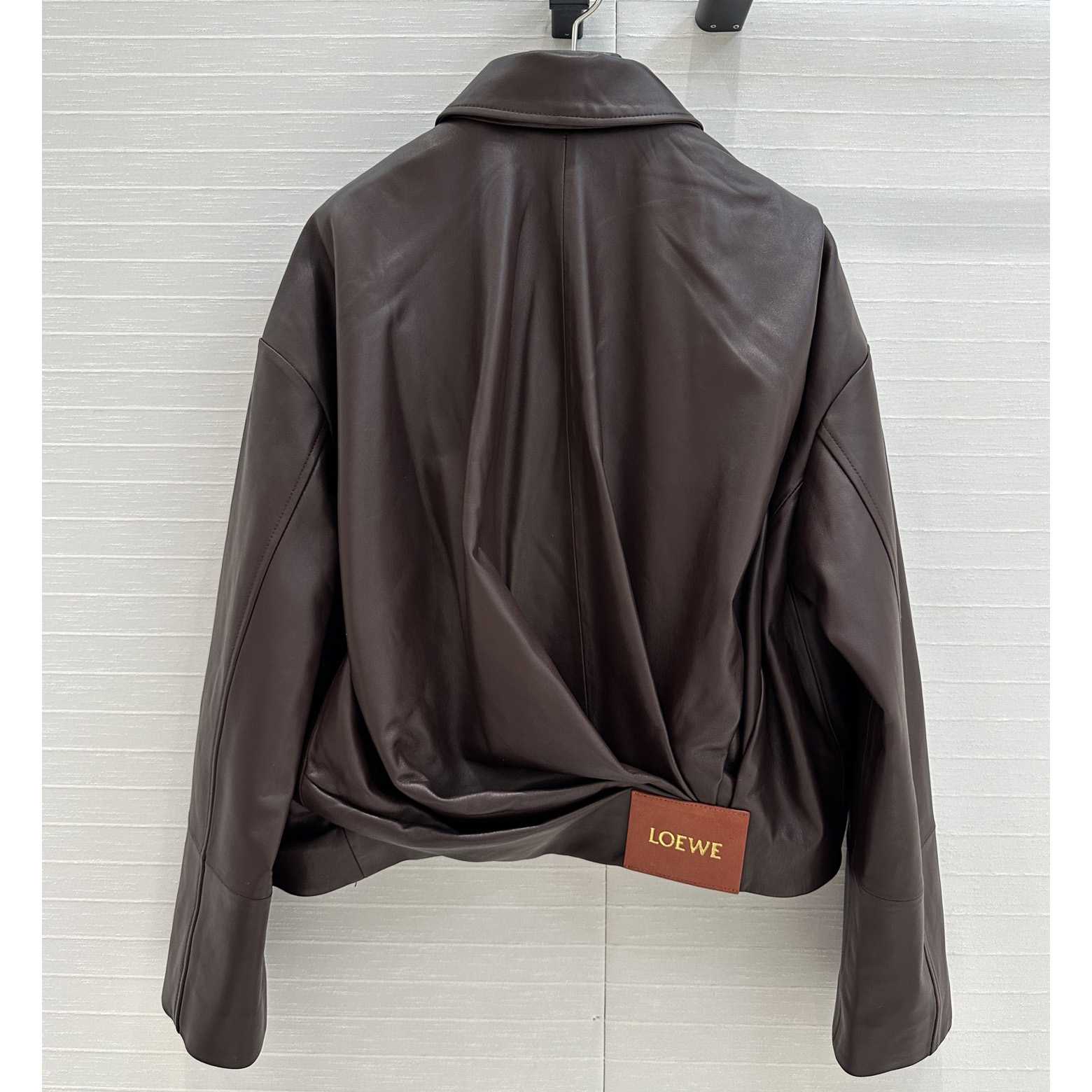 Loewe Draped Jacket In Nappa Lambskin - DopestKickz