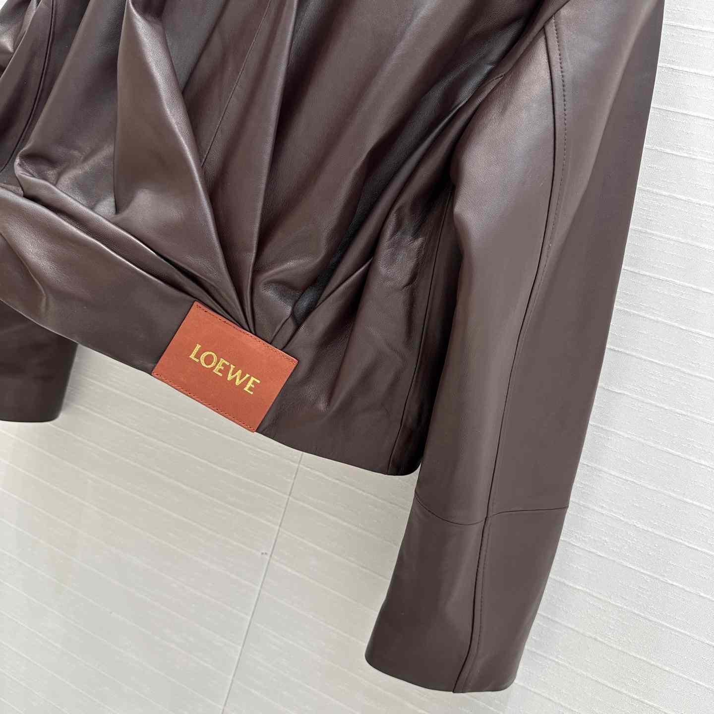 Loewe Draped Jacket In Nappa Lambskin - DopestKickz