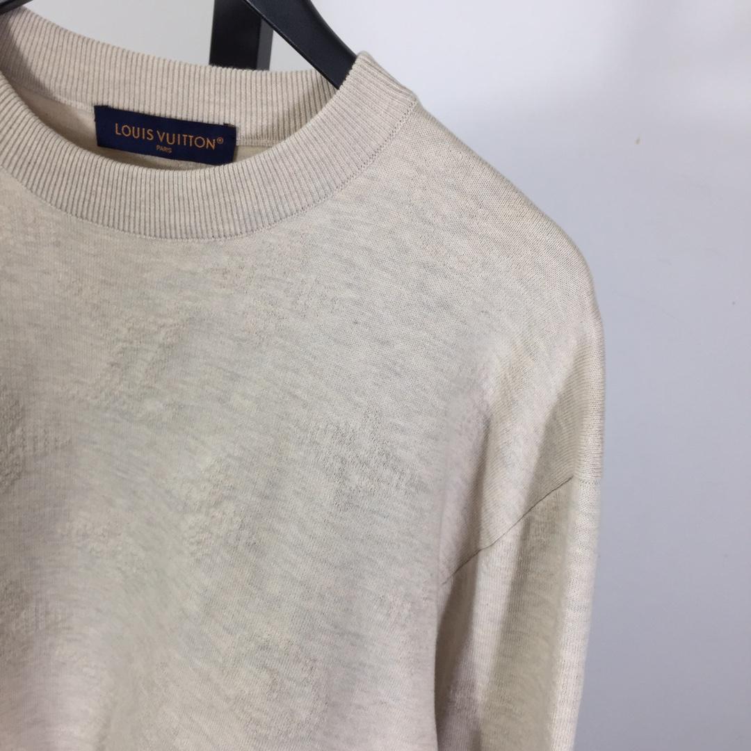 Louis Vuitton Monogram Embossed Crewneck - DopestKickz