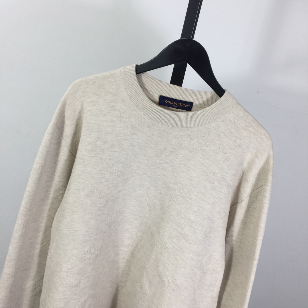 Louis Vuitton Monogram Embossed Crewneck - DopestKickz