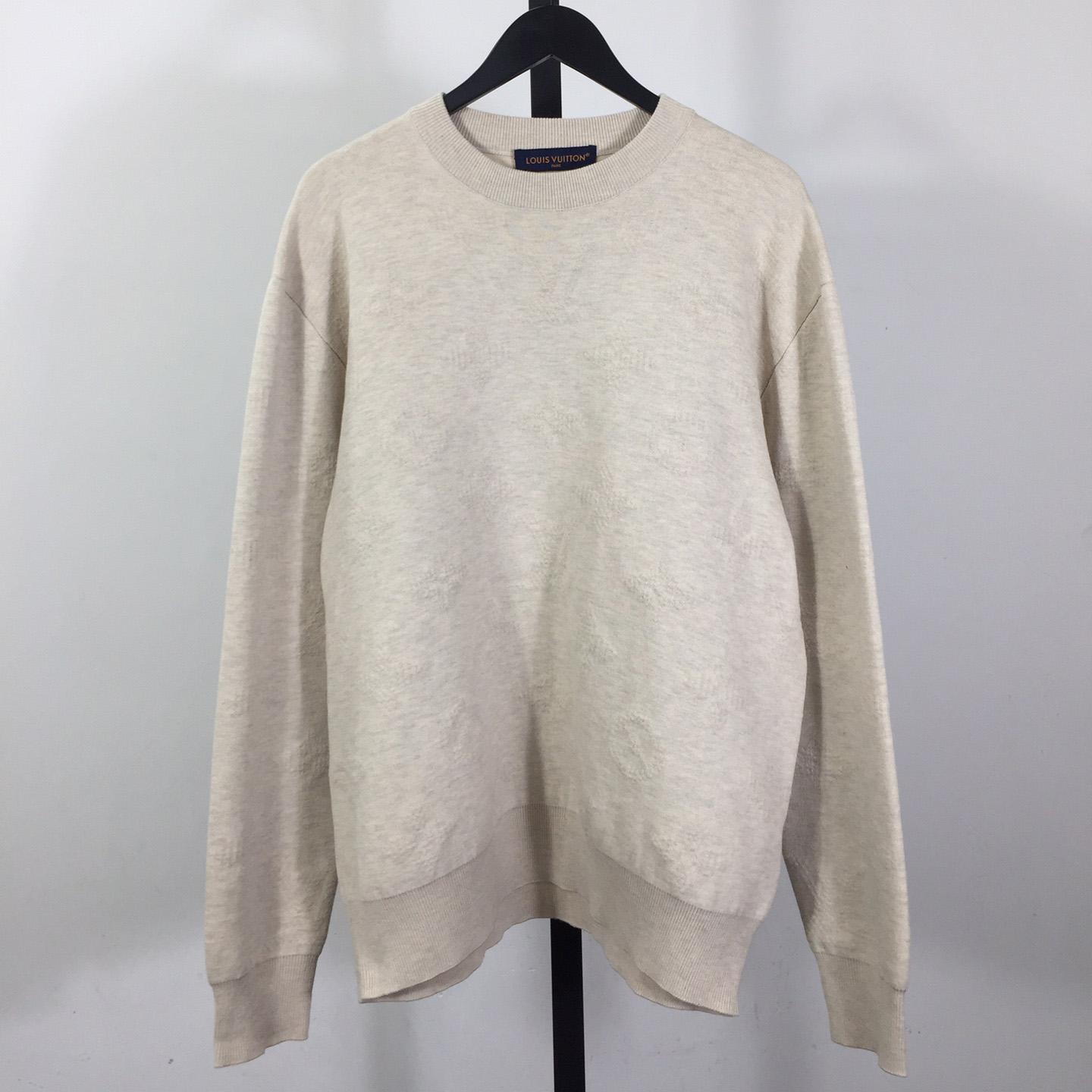 Louis Vuitton Monogram Embossed Crewneck - DopestKickz