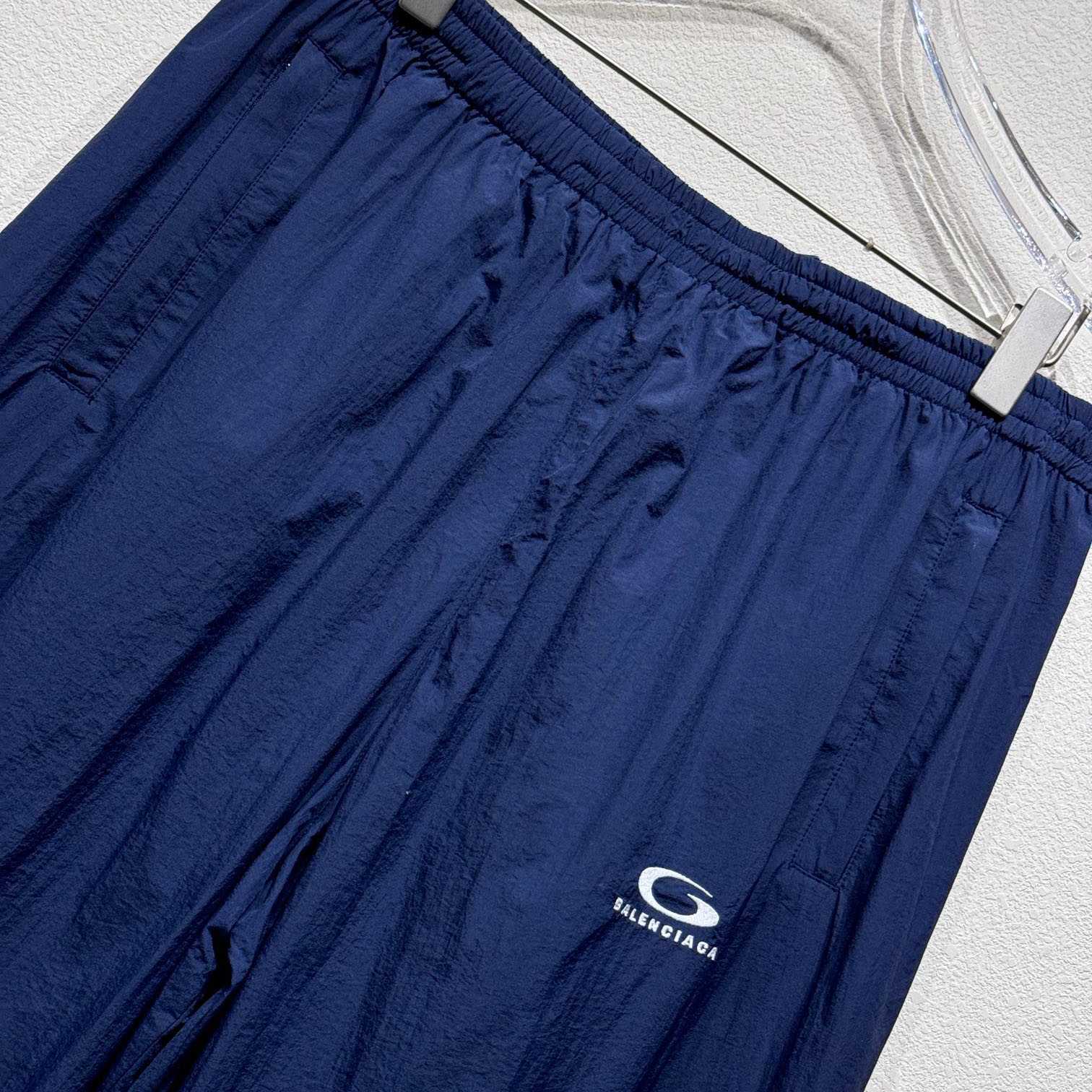 Balenciaga Tracksuit Pants In Navy - DopestKickz